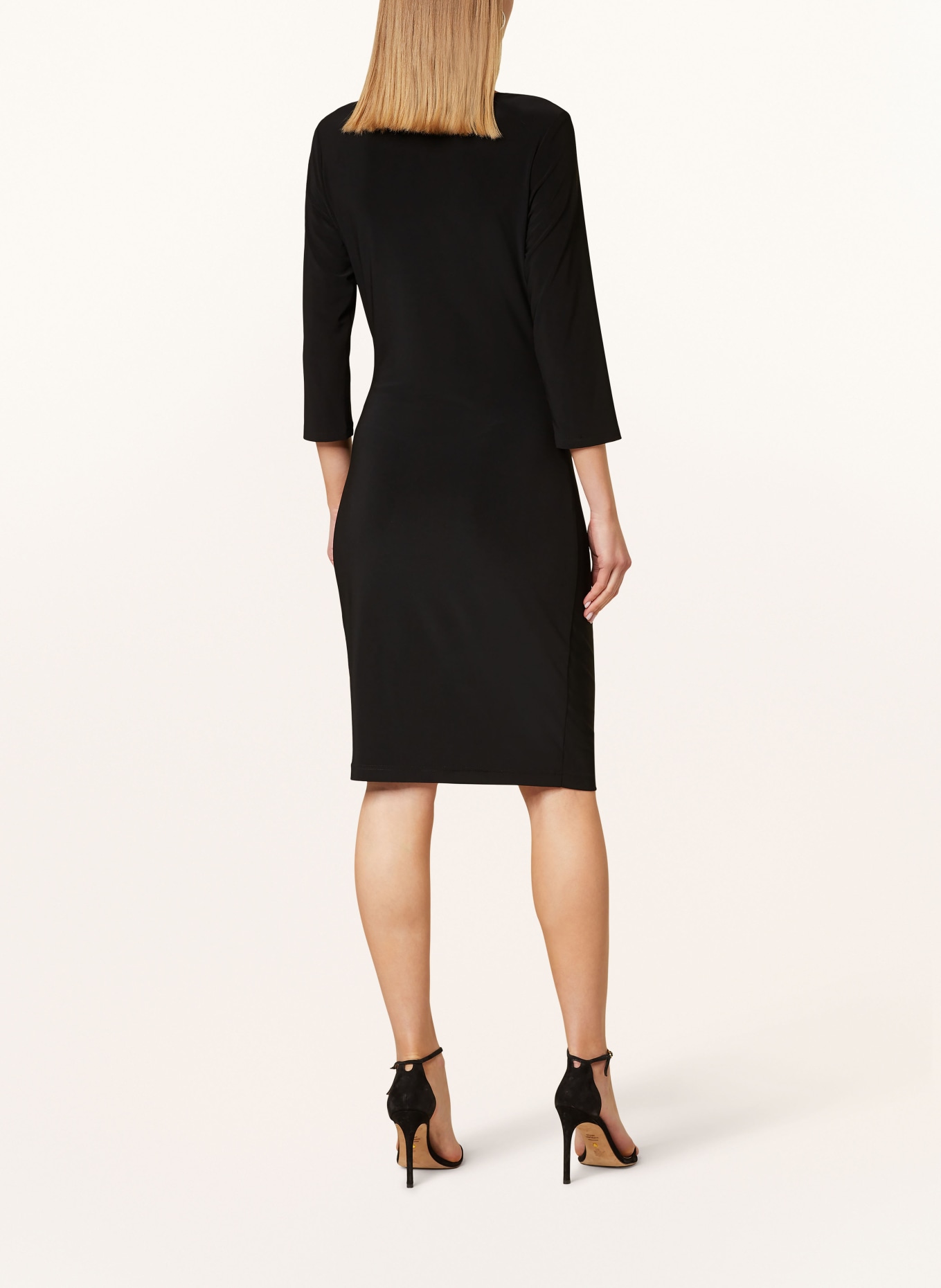 Joseph Ribkoff Sheath dress with 3/4 sleeves, Color: BLACK (Image 3)