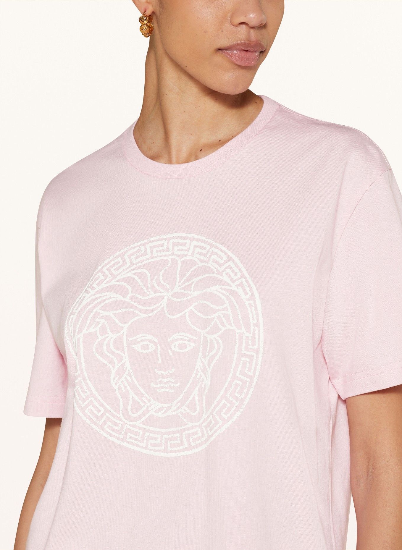 VERSACE T-shirt, Color: PINK/ WHITE (Image 4)