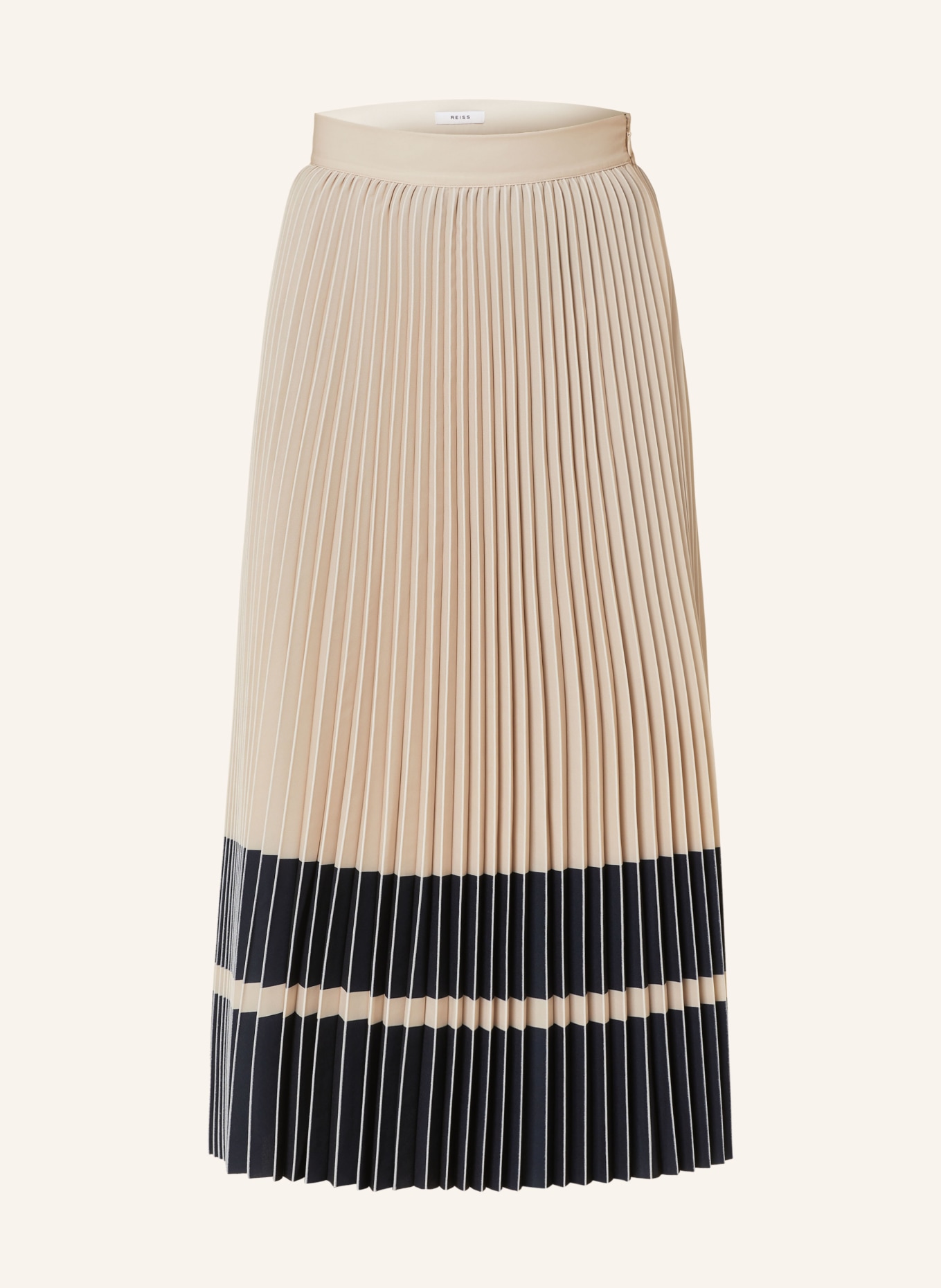 REISS Pleated skirt MARIE-COL, Color: NUDE/ DARK BLUE (Image 1)