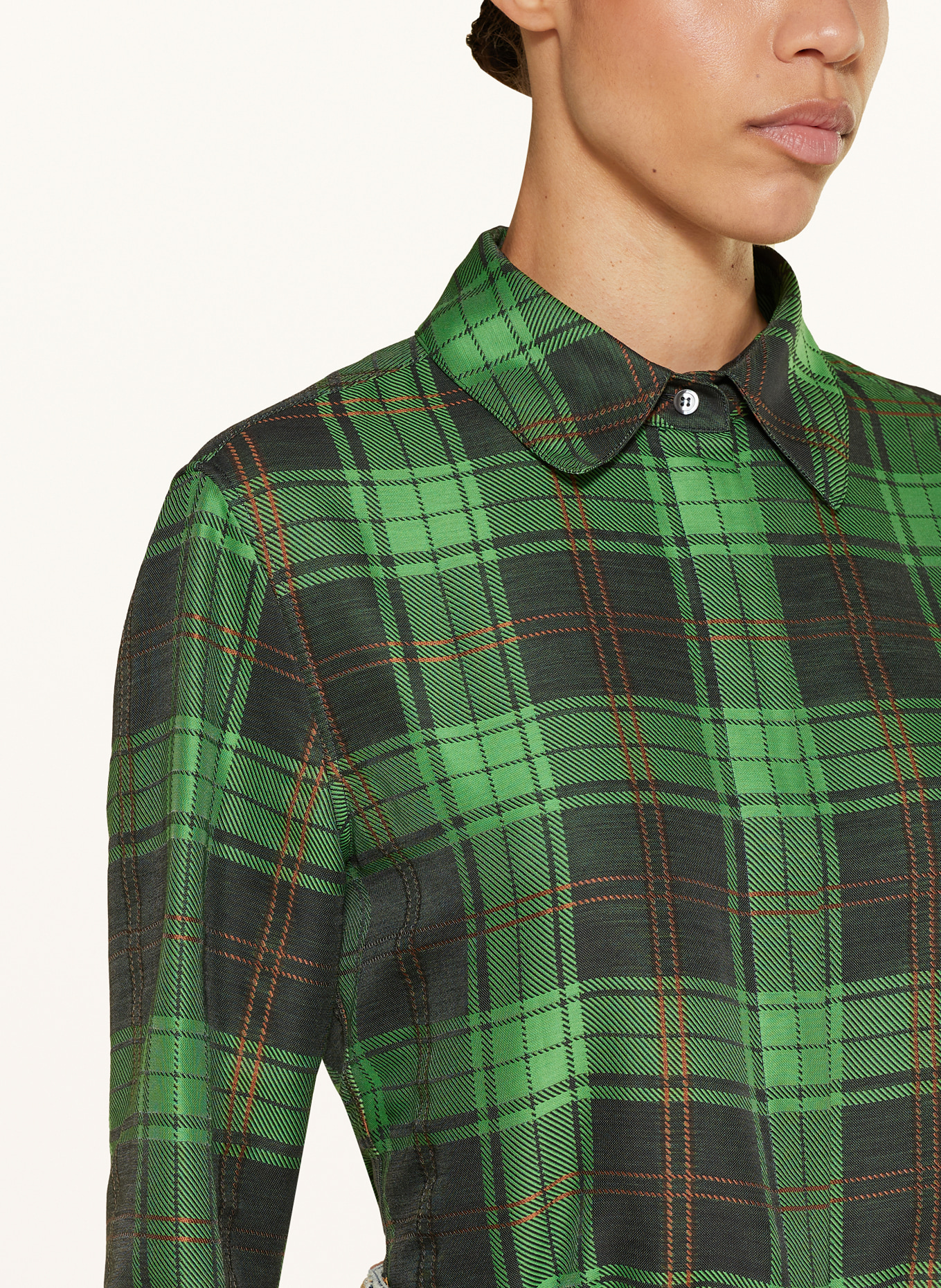 LOEWE Shirt blouse, Color: GREEN/ BLACK/ ORANGE (Image 4)