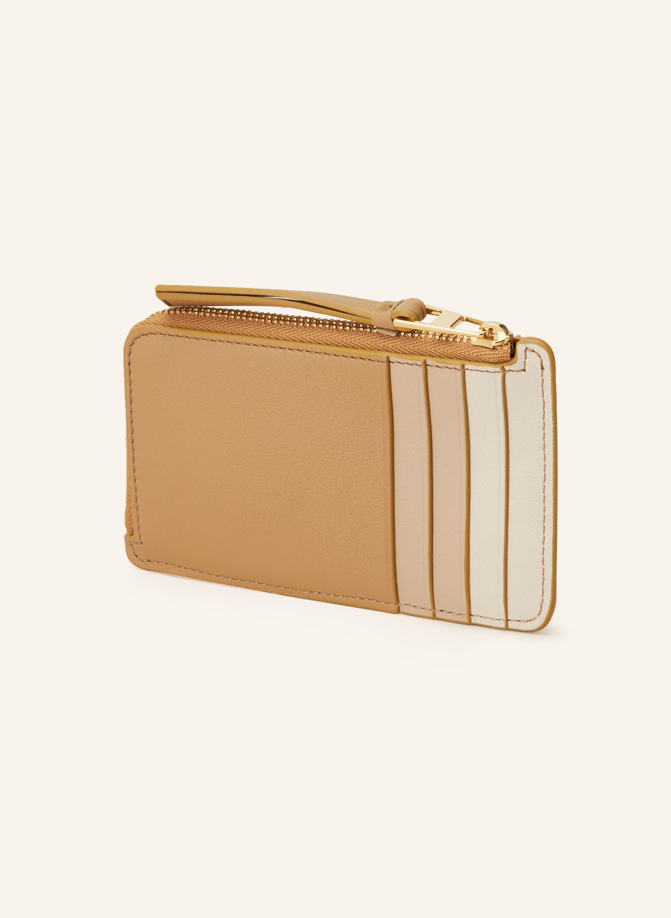 LOEWE Card case PUZZLE with coin compartment, Color: LIGHT BROWN/ BEIGE/ CAMEL (Image 3)