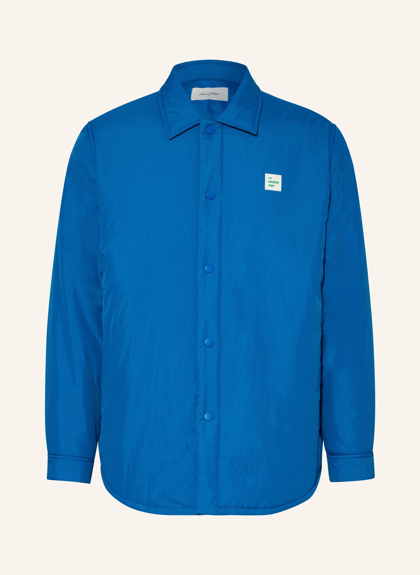 American Vintage Overshirt PUFFY, Color: BLUE (Image 1)