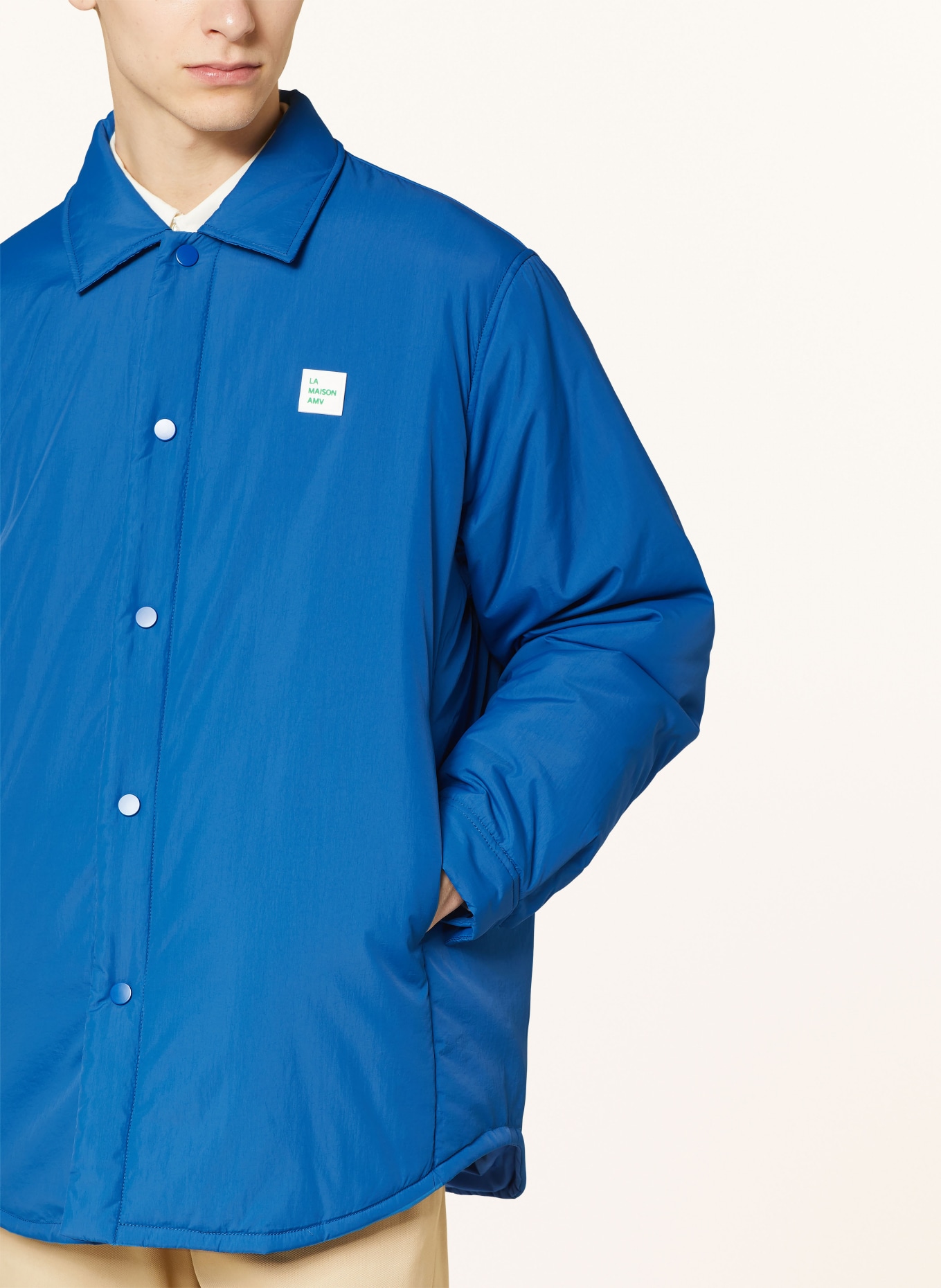 American Vintage Overshirt PUFFY, Color: BLUE (Image 4)