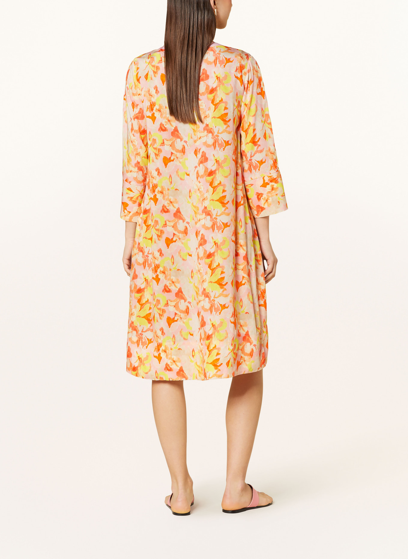Smith & Soul Dress with 3/4 sleeves, Color: ORANGE/ PINK/ YELLOW (Image 3)