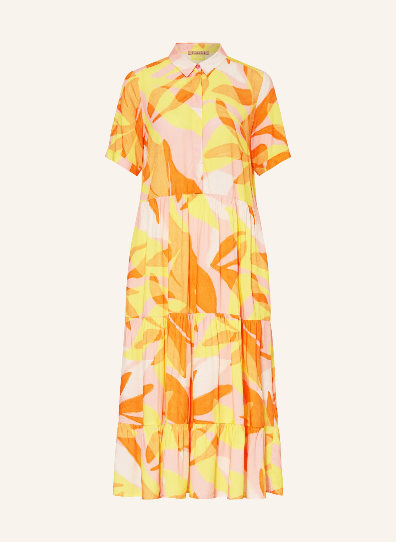Smith & Soul Kleid, Farbe: GELB/ ROSA/ ORANGE (Bild 1)