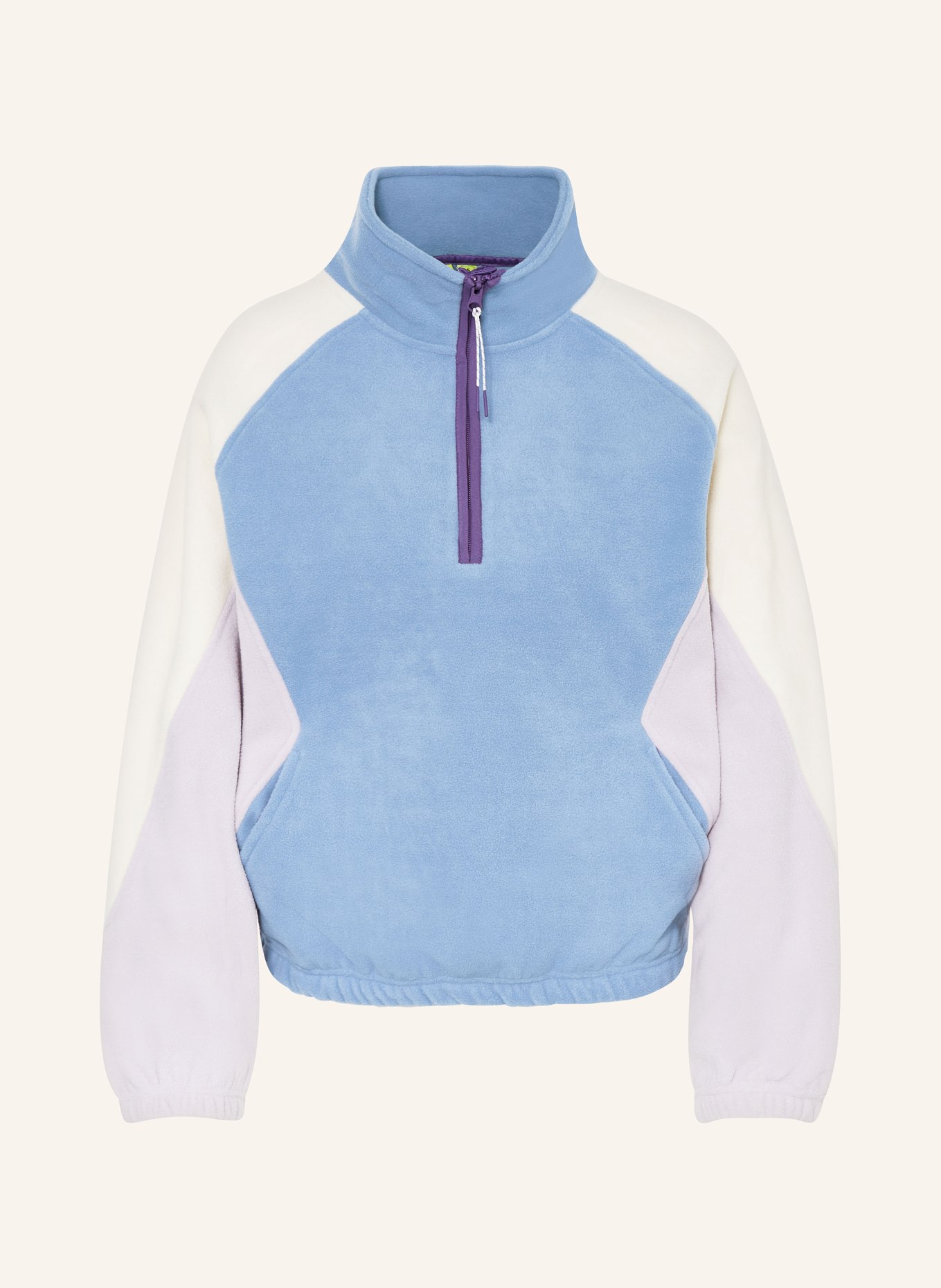 TheJoggConcept Fleece half-zip sweater JCCLAY, Color: BLUE/ LIGHT PURPLE/ ECRU (Image 1)
