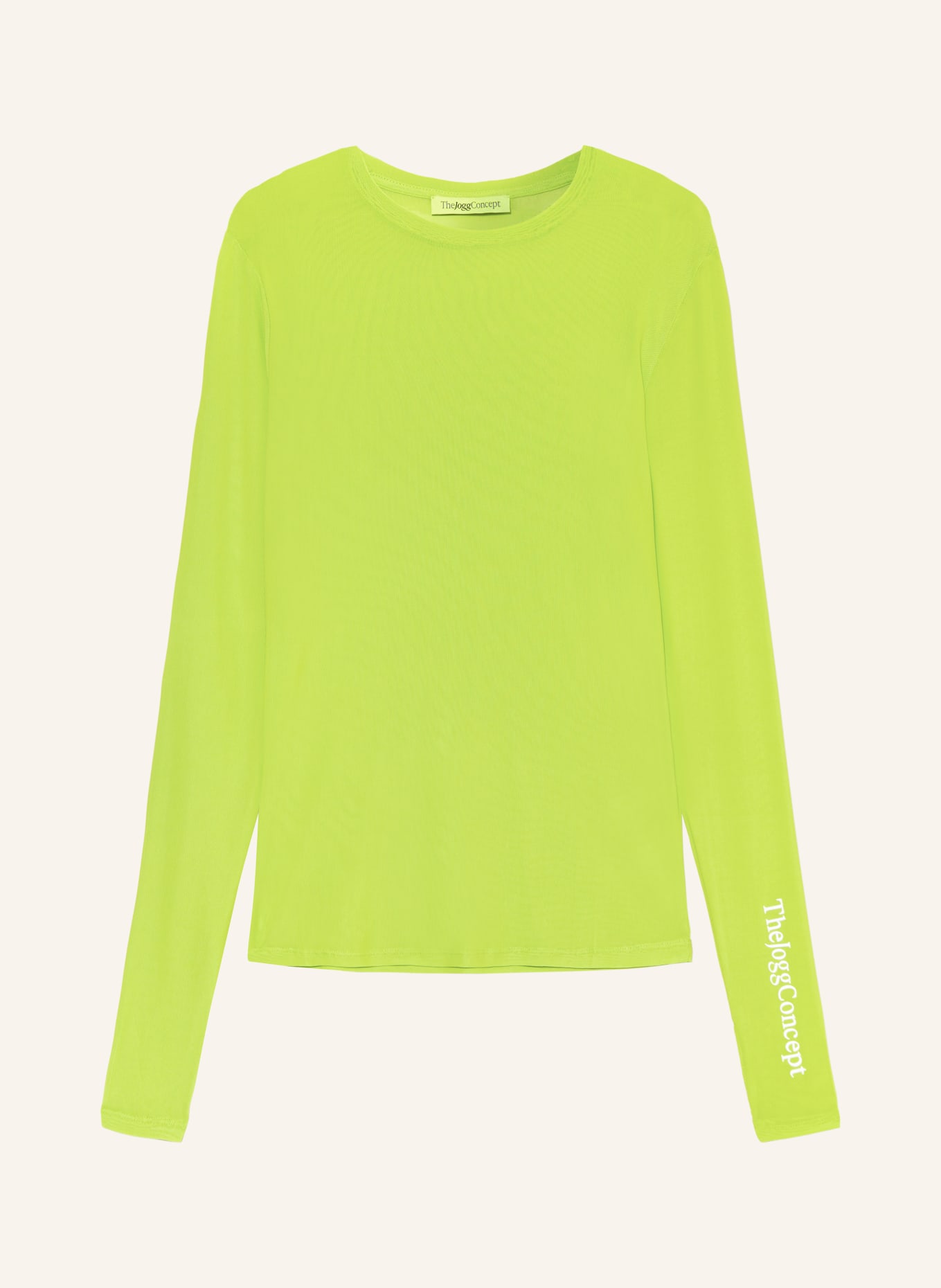 TheJoggConcept Long sleeve shirt JCRADA in mesh, Color: LIGHT GREEN (Image 1)
