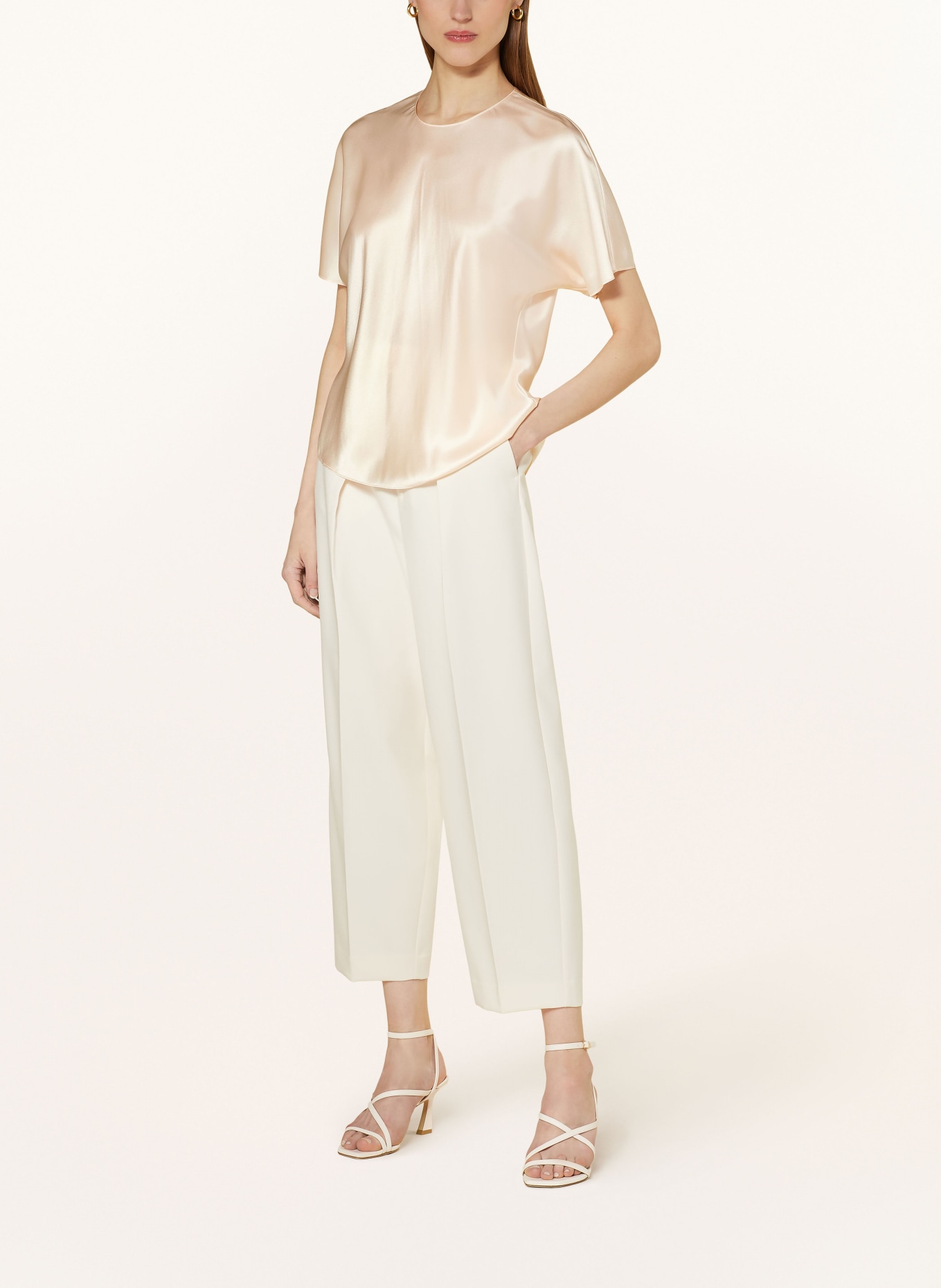 VINCE Shirt blouse in satin, Color: CREAM (Image 2)