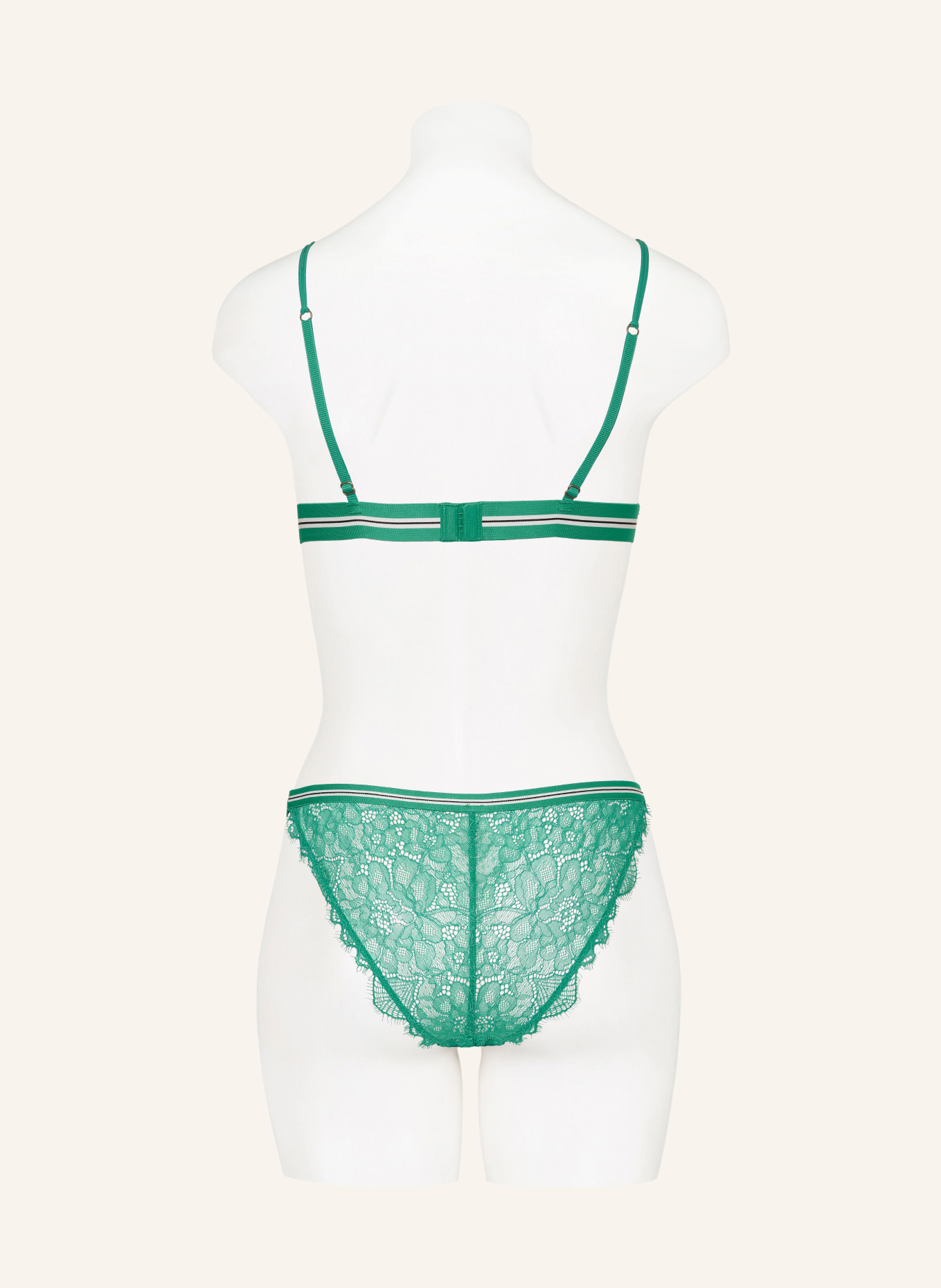 LOVE Stories Triangle bra LOVE LACE, Color: GREEN/ WHITE (Image 3)