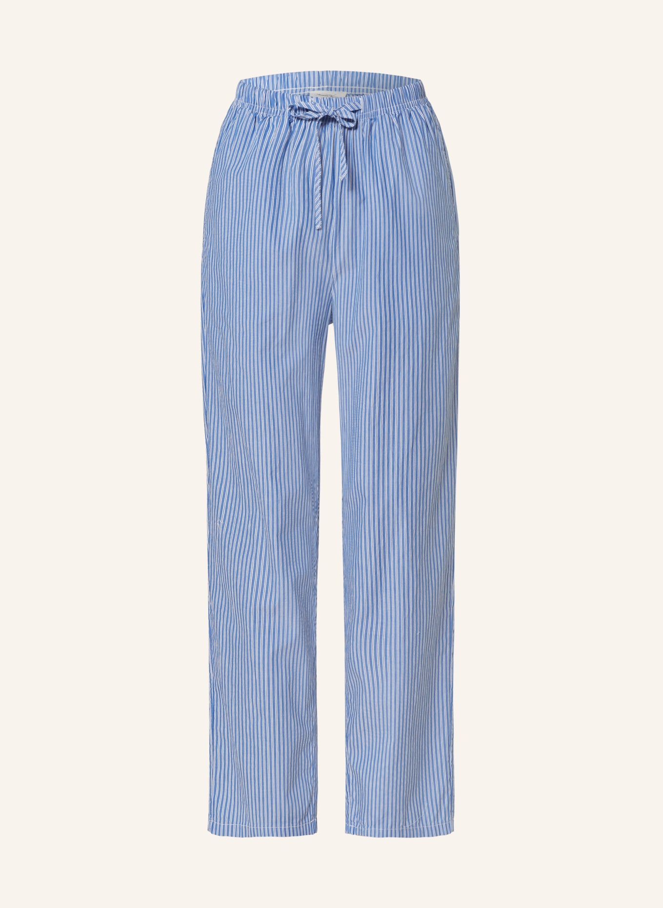 American Vintage 7/8 trousers ZATYBAY, Color: BLUE/ WHITE (Image 1)