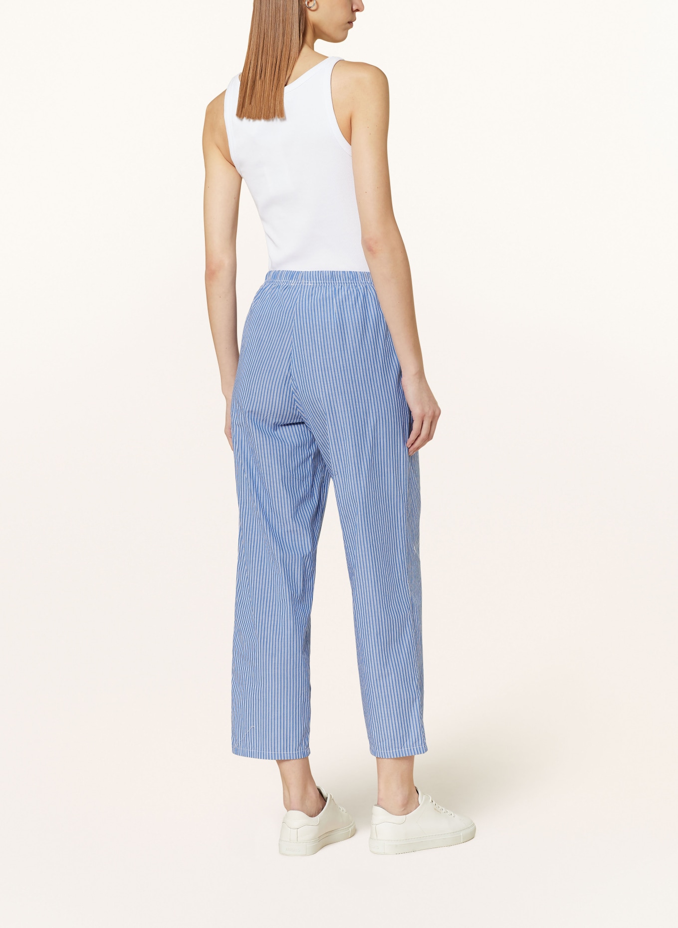 American Vintage 7/8 trousers ZATYBAY, Color: BLUE/ WHITE (Image 3)