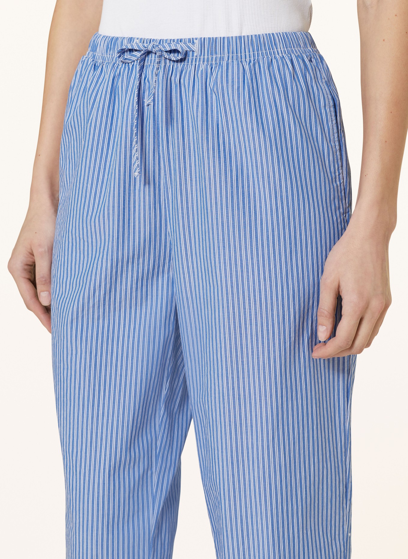 American Vintage 7/8 trousers ZATYBAY, Color: BLUE/ WHITE (Image 5)
