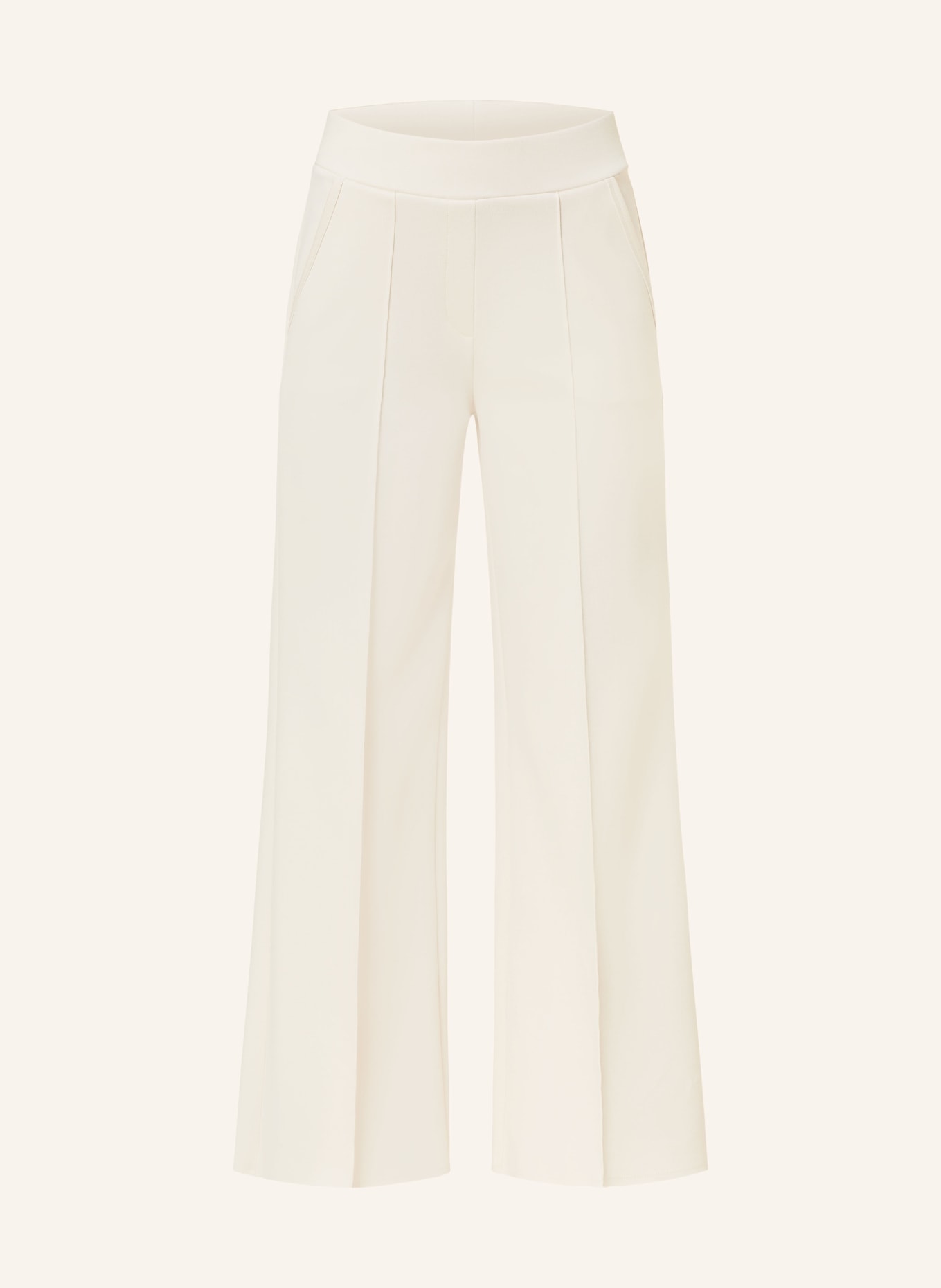 RIANI Wide leg trousers made of jersey, Color: CREAM (Image 1)