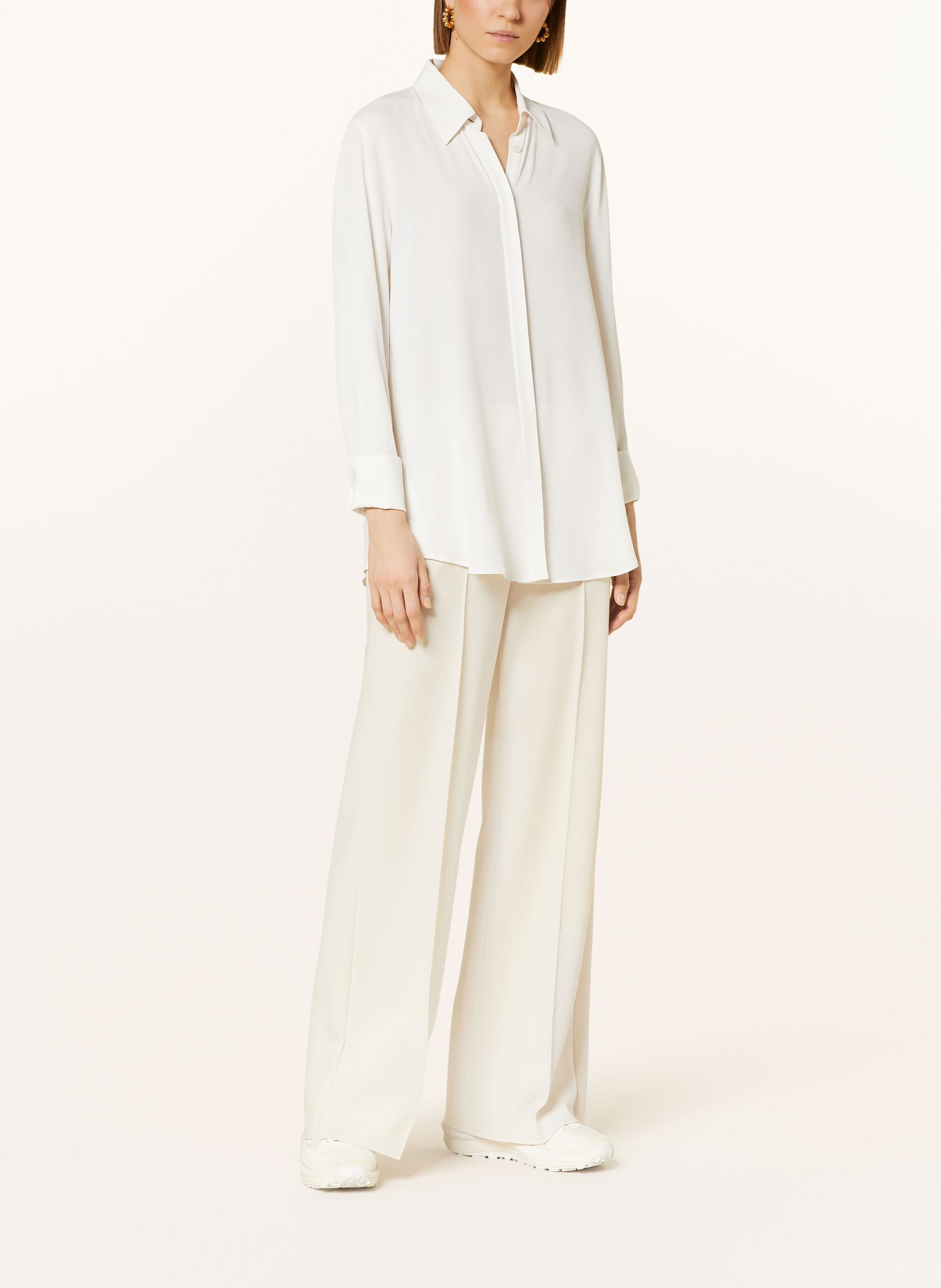 RIANI Wide leg trousers made of jersey, Color: CREAM (Image 2)