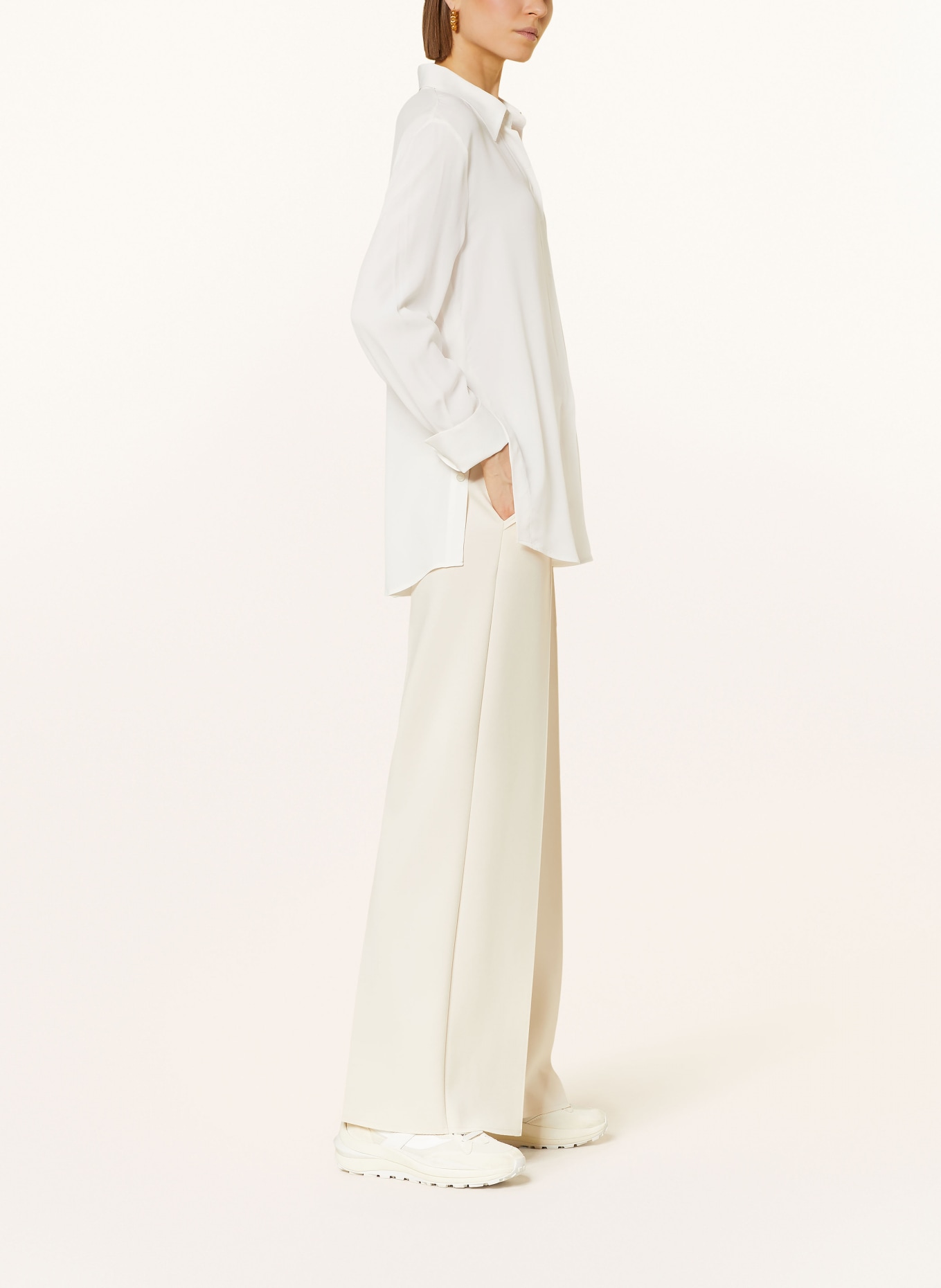 RIANI Wide leg trousers made of jersey, Color: CREAM (Image 4)