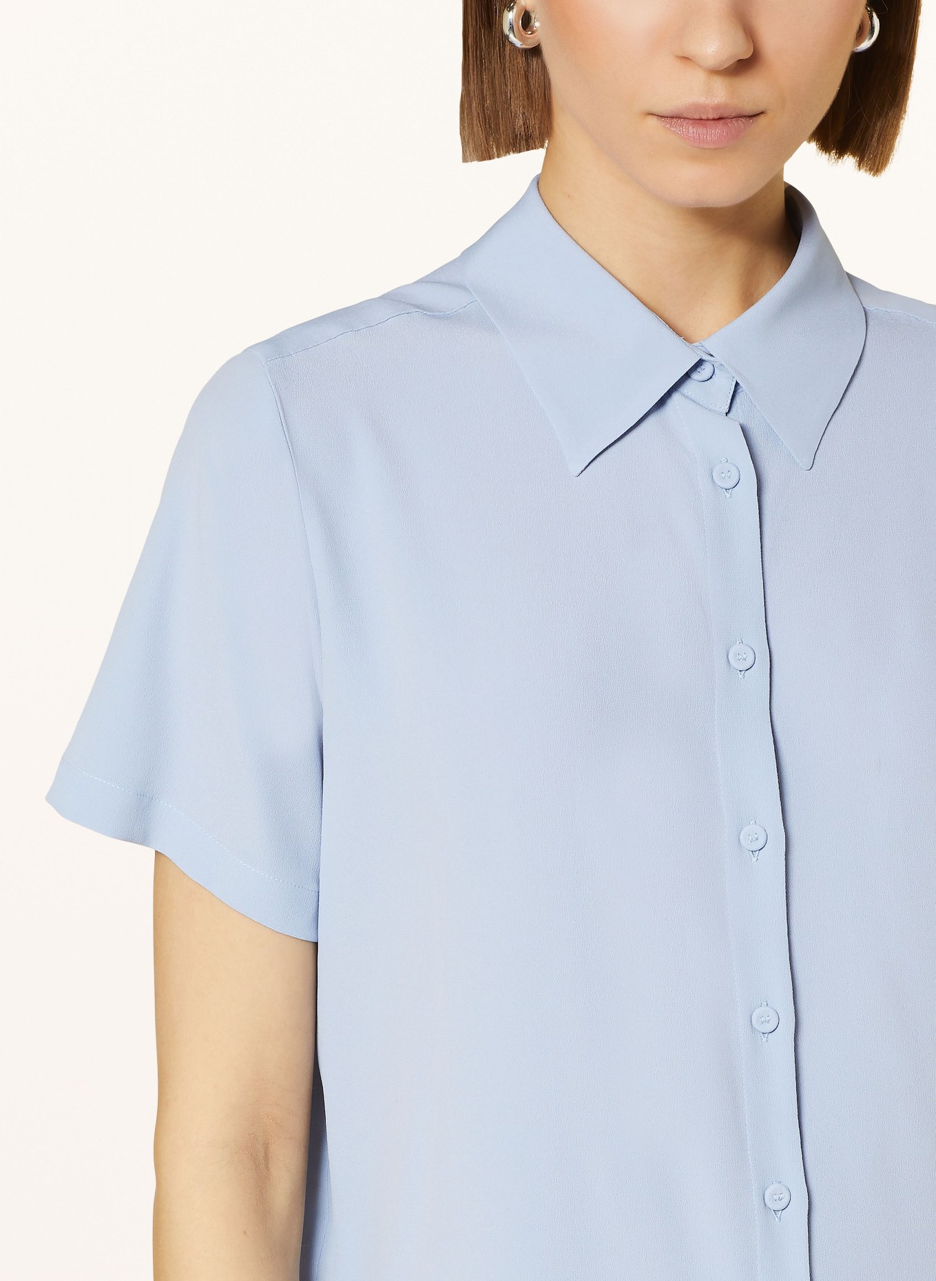 RIANI Shirt blouse with silk, Color: LIGHT BLUE (Image 4)