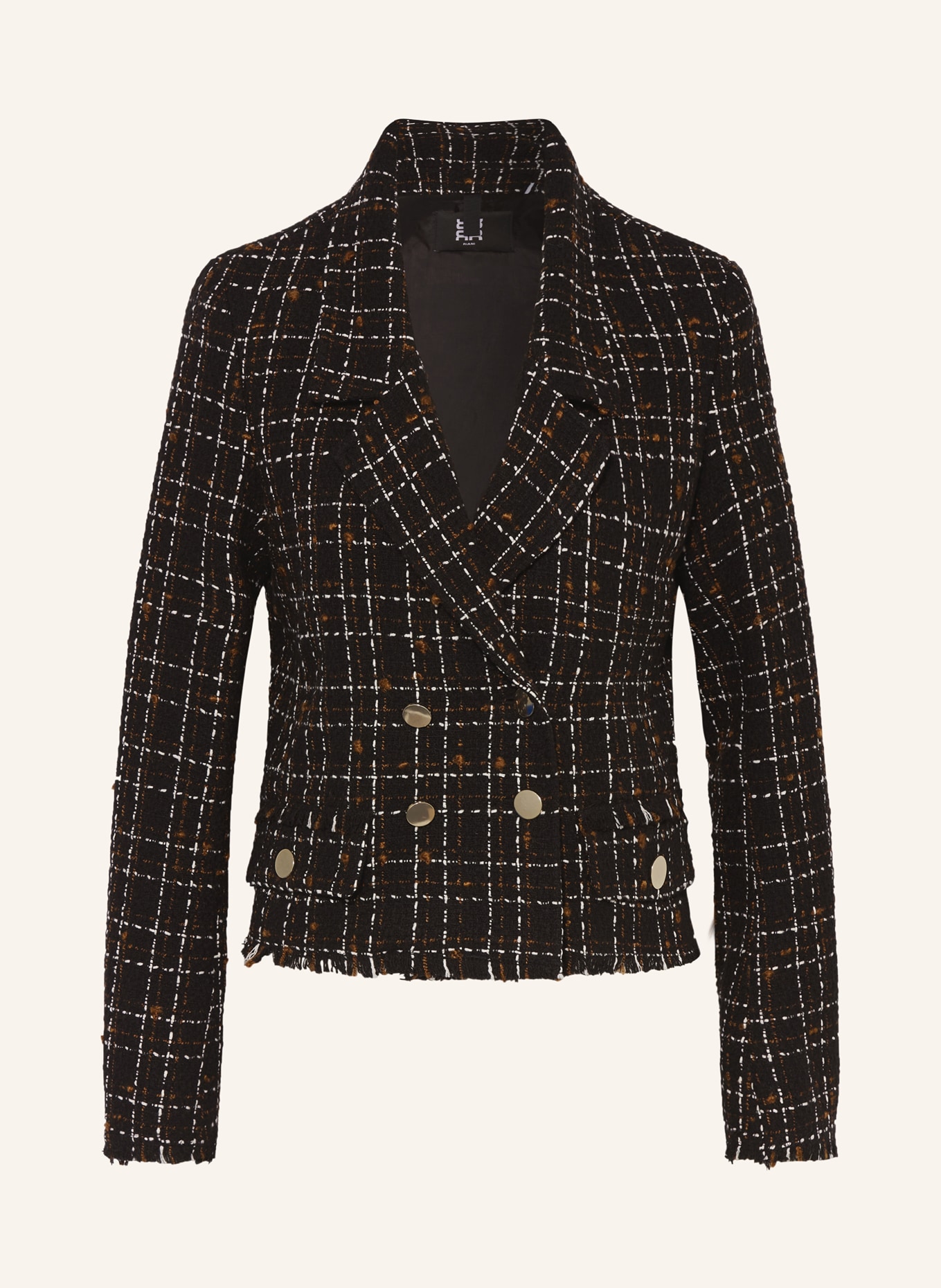 Black and white tweed blazer clearance