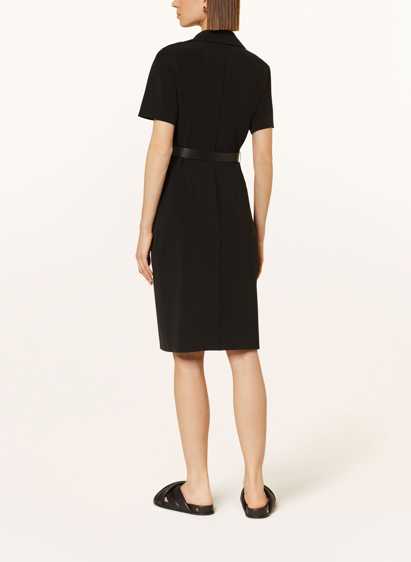 RIANI Hemdblusenkleid aus Jersey: SCHWARZ