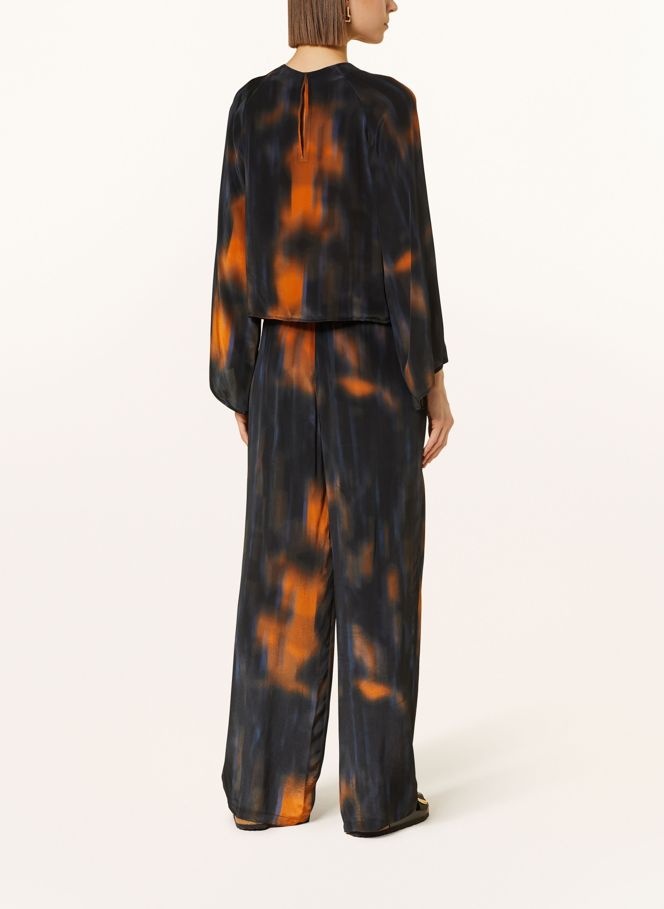 RIANI Shirt blouse: BLACK / DARK BLUE / COGNAC