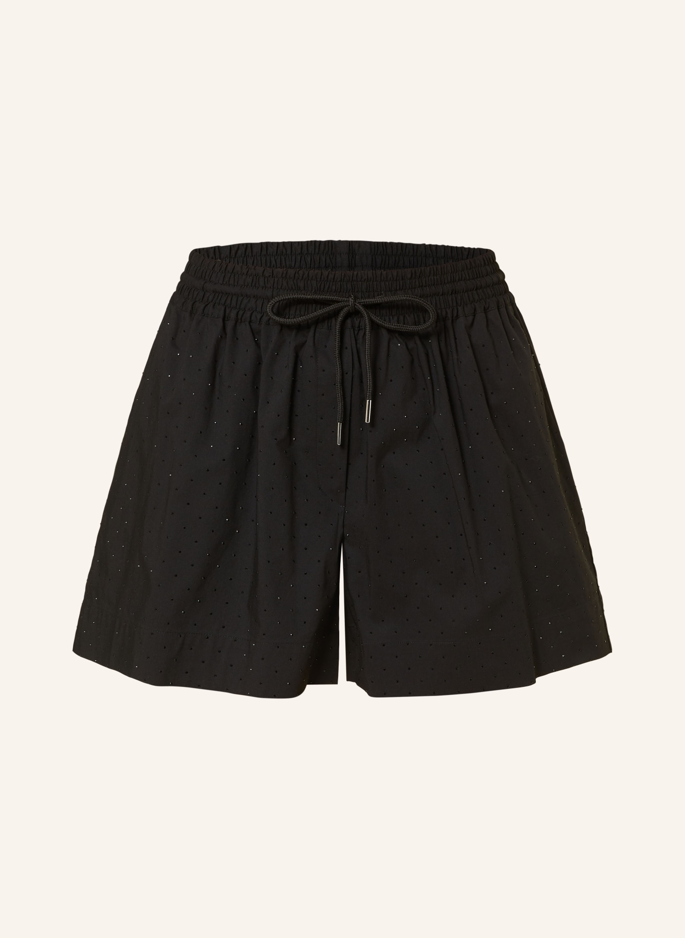 RIANI Shorts with decorative gems, Color: BLACK (Image 1)