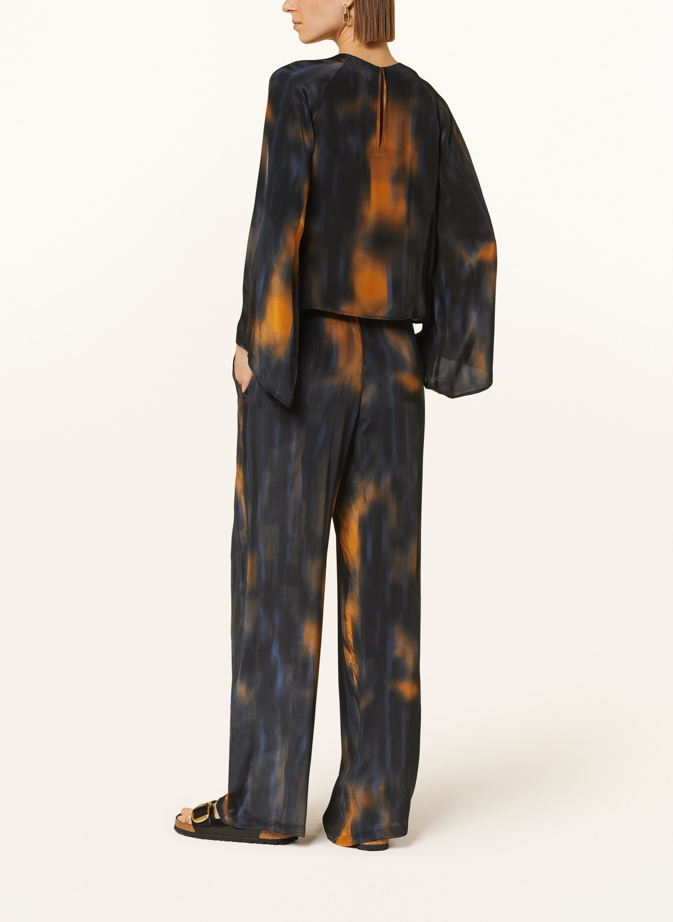 RIANI Marlenehose: SCHWARZ/ DUNKELBLAU/ ORANGE