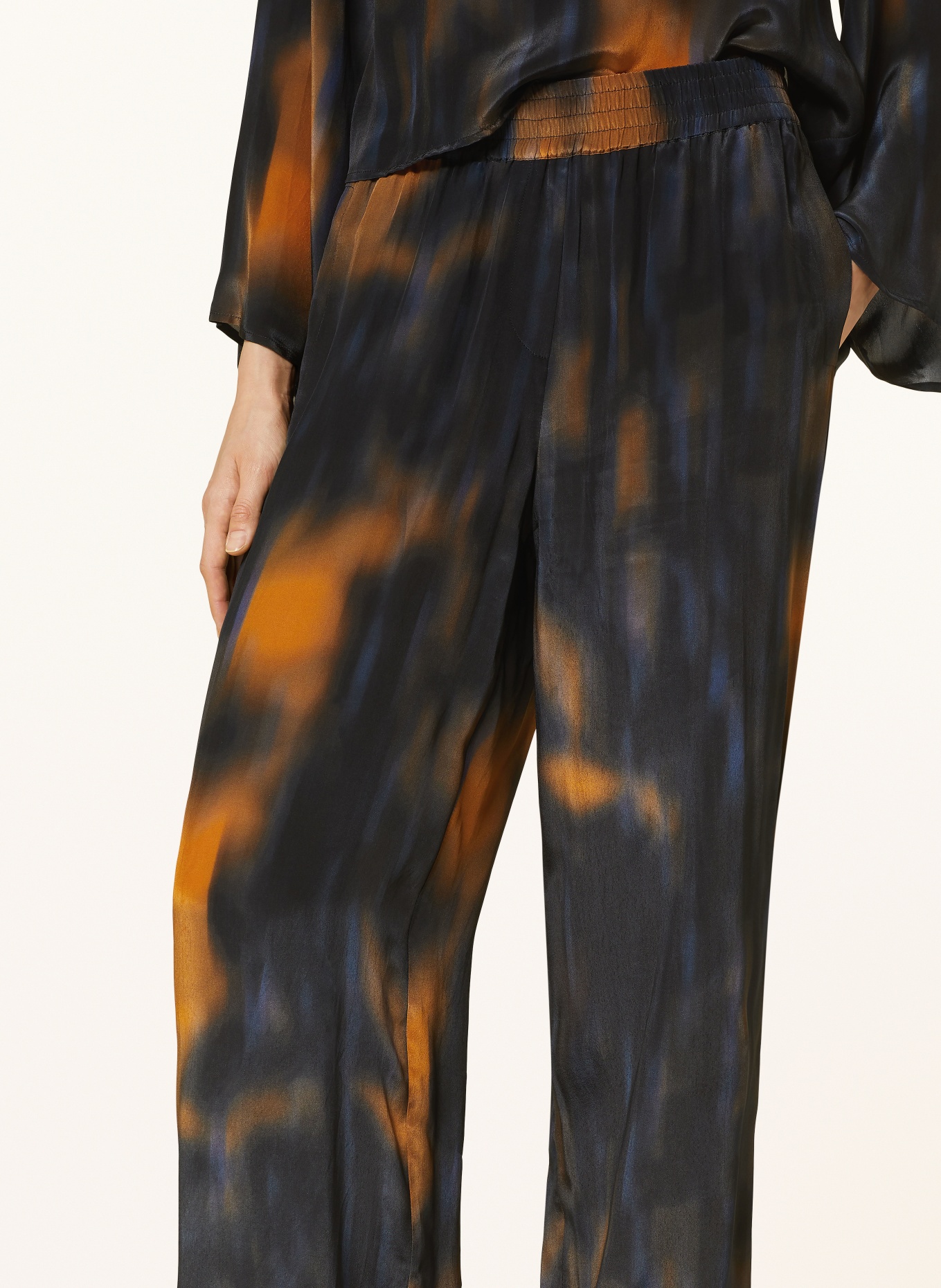 RIANI Marlenehose: SCHWARZ/ DUNKELBLAU/ ORANGE