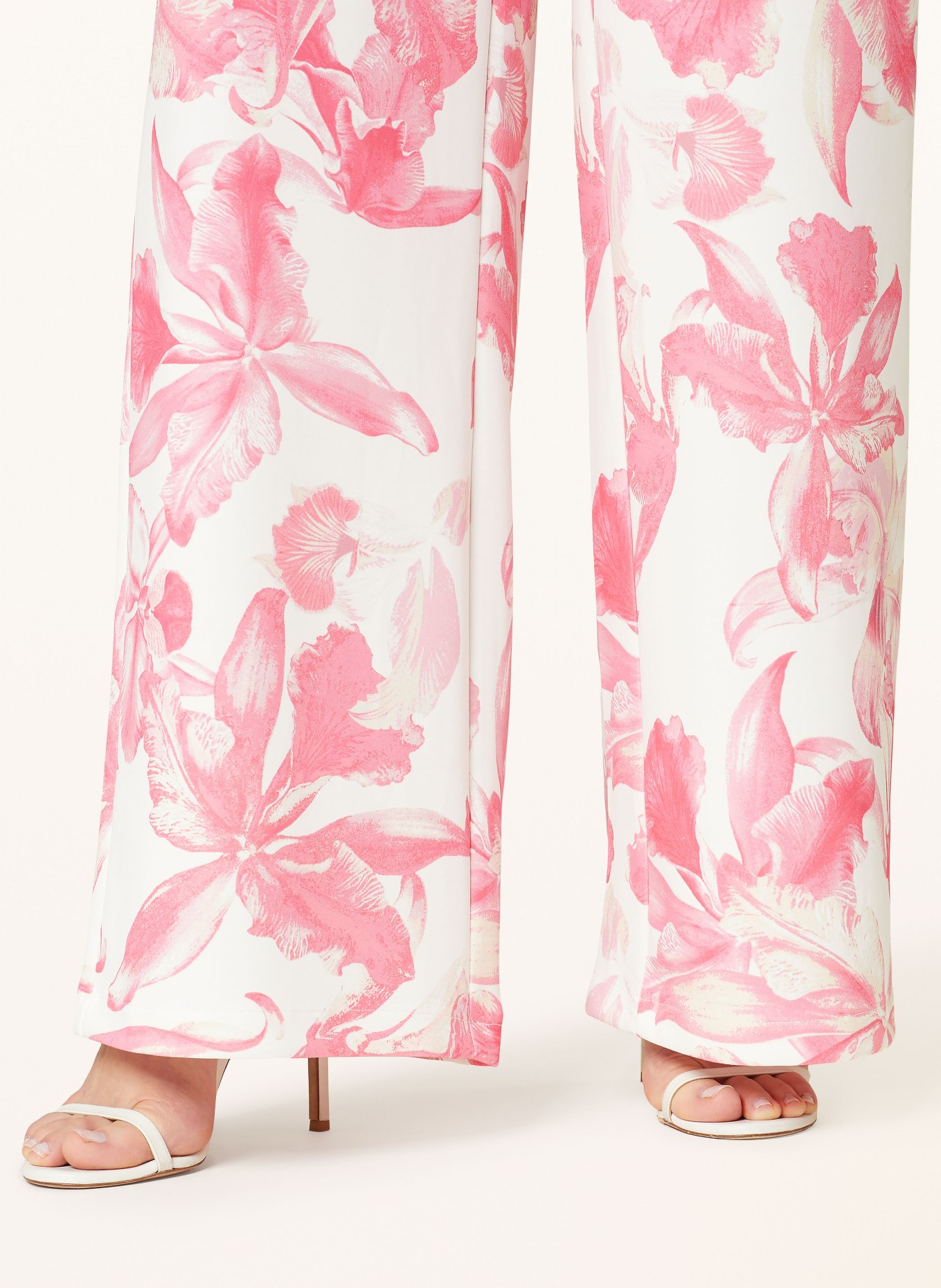 monari Wide leg trousers made of jersey, Color: PINK/ WHITE/ ECRU (Image 5)