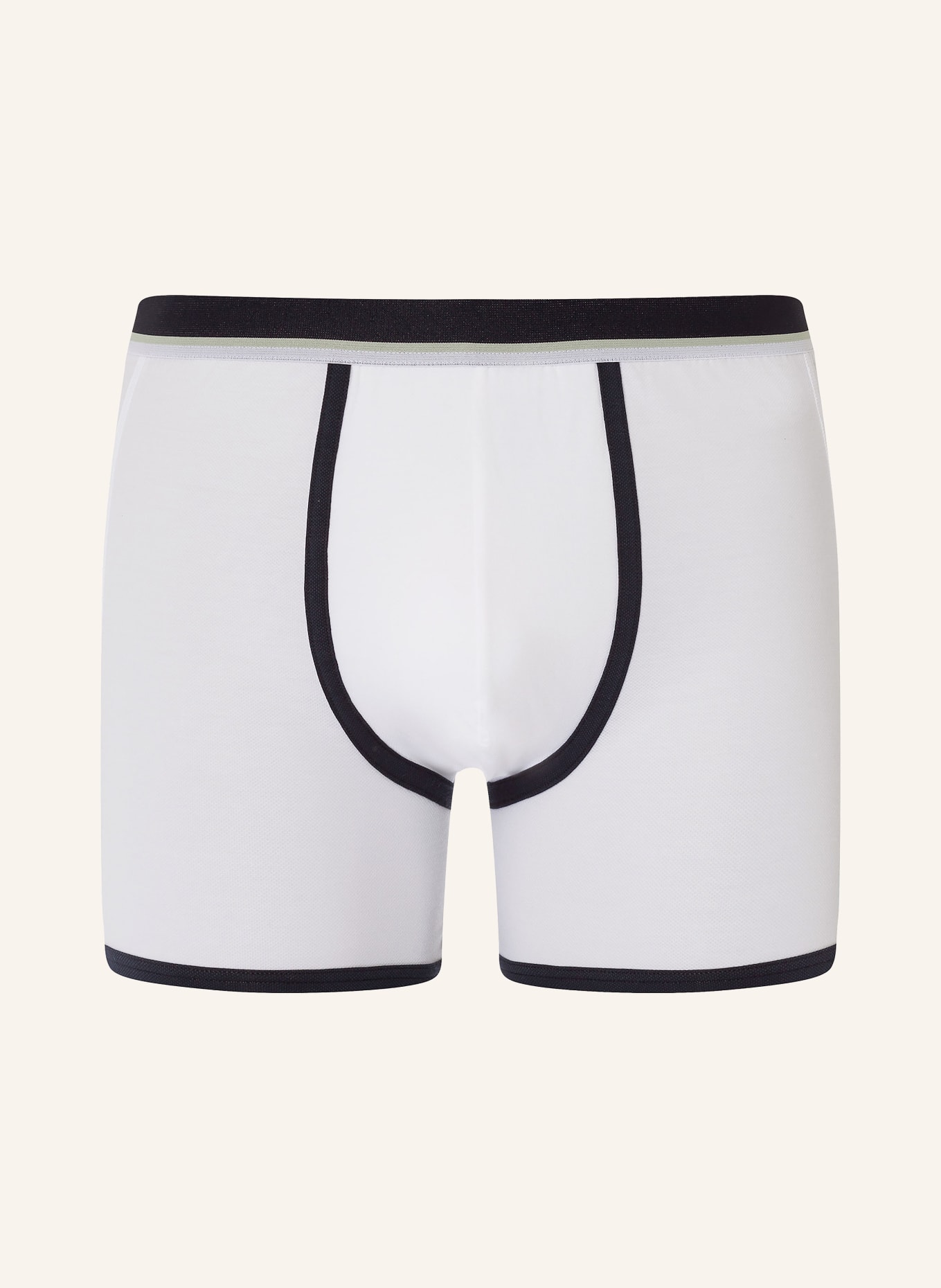 HANRO Boxer shorts PIERRE, Color: WHITE/ DARK BLUE (Image 1)