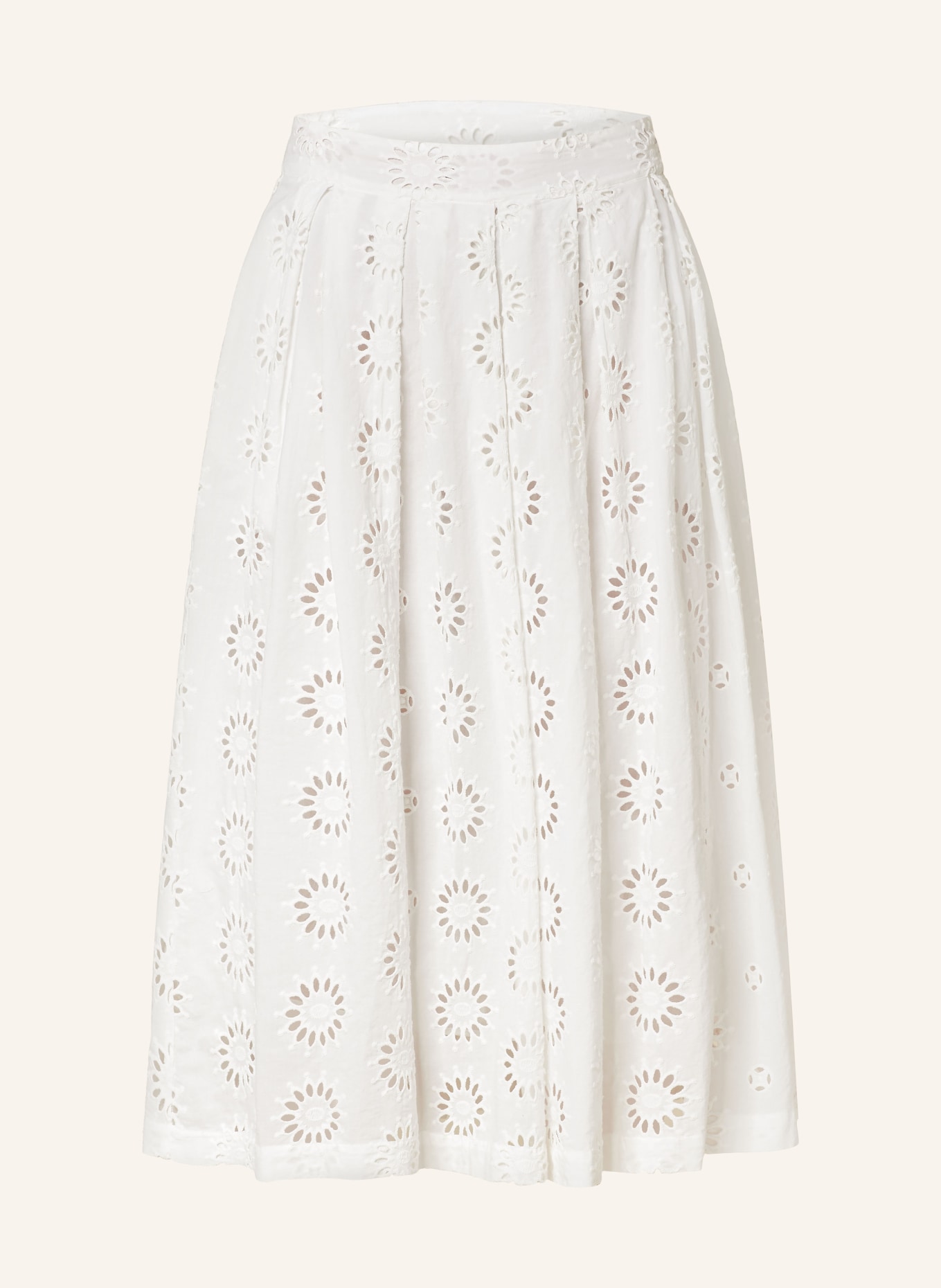 0039 ITALY Skirt KYLIE in broderie anglaise, Color: WHITE (Image 1)