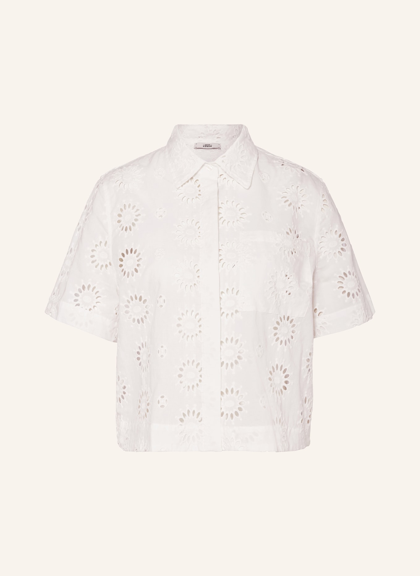 0039 ITALY Shirt blouse MIRANDA in broderie anglaise, Color: WHITE (Image 1)
