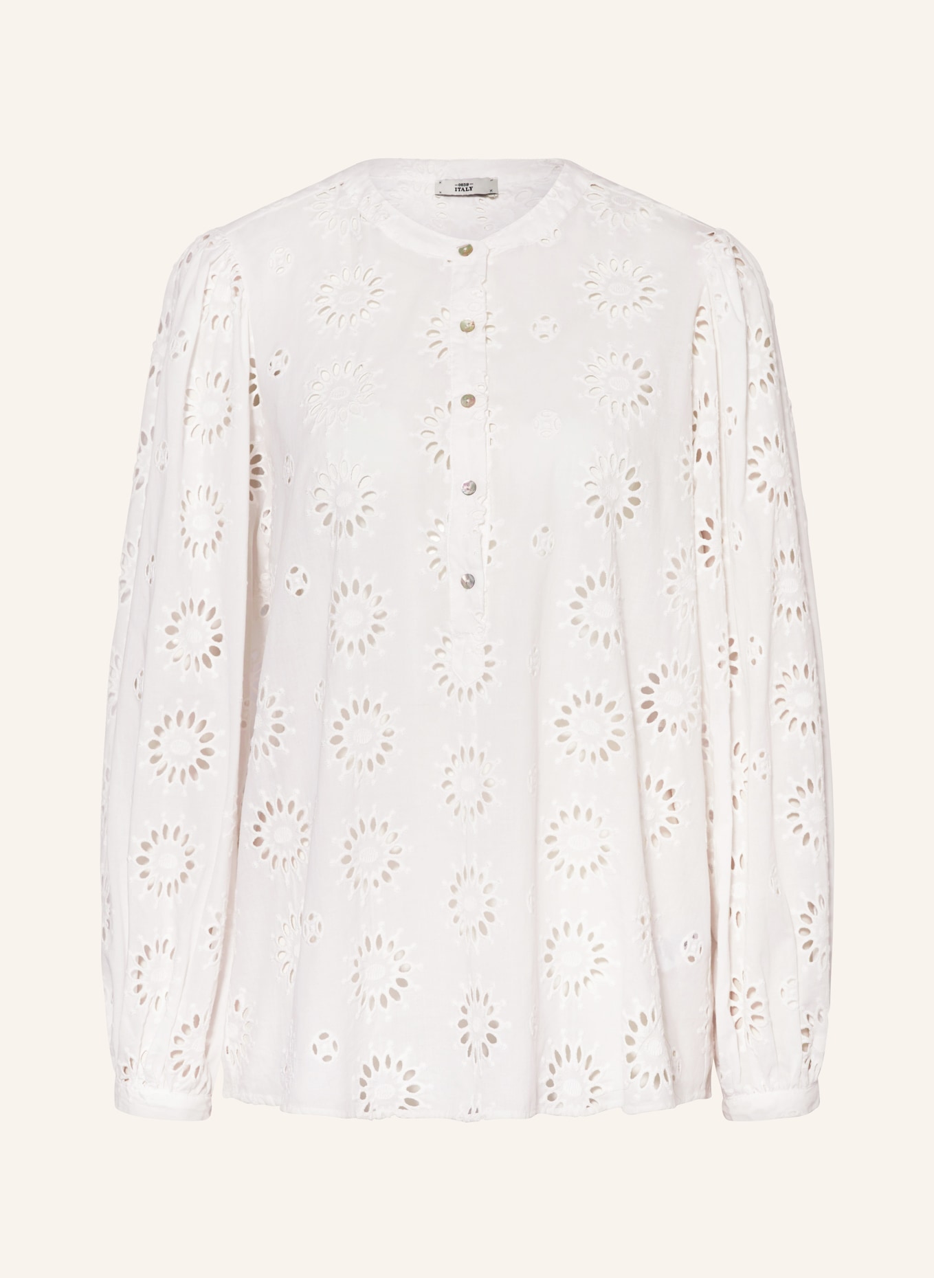 0039 ITALY Shirt blouse ANNIE in broderie anglaise, Color: WHITE (Image 1)