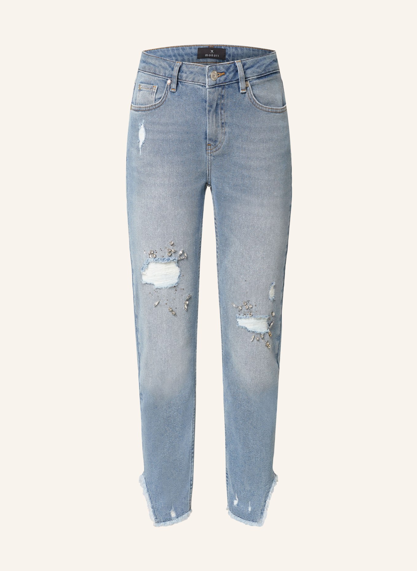 monari Skinny džíny s ozdobnými kamínky, Barva: 750 jeans (Obrázek 1)