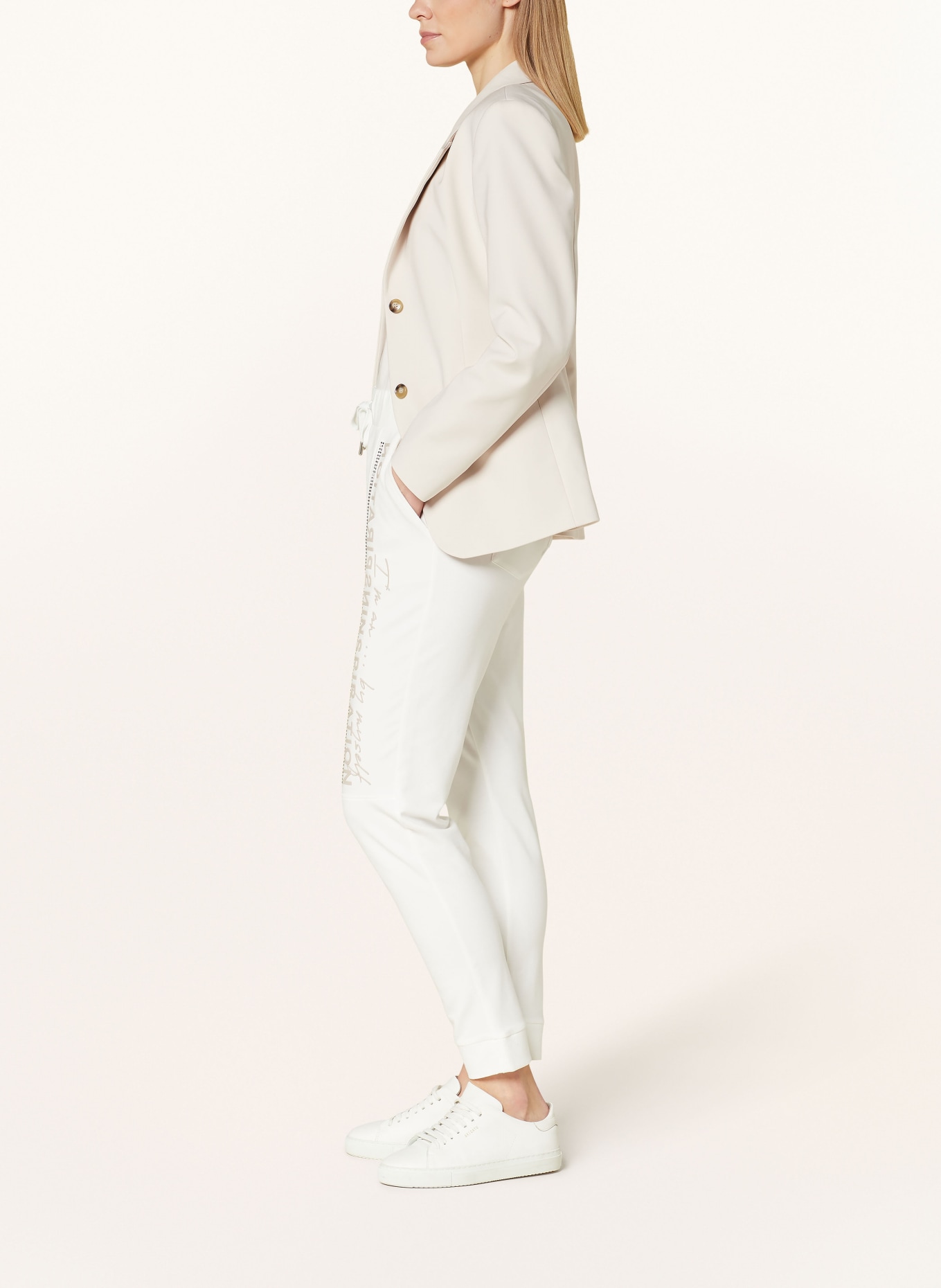 monari Sweatpants with decorative gems, Color: WHITE (Image 4)
