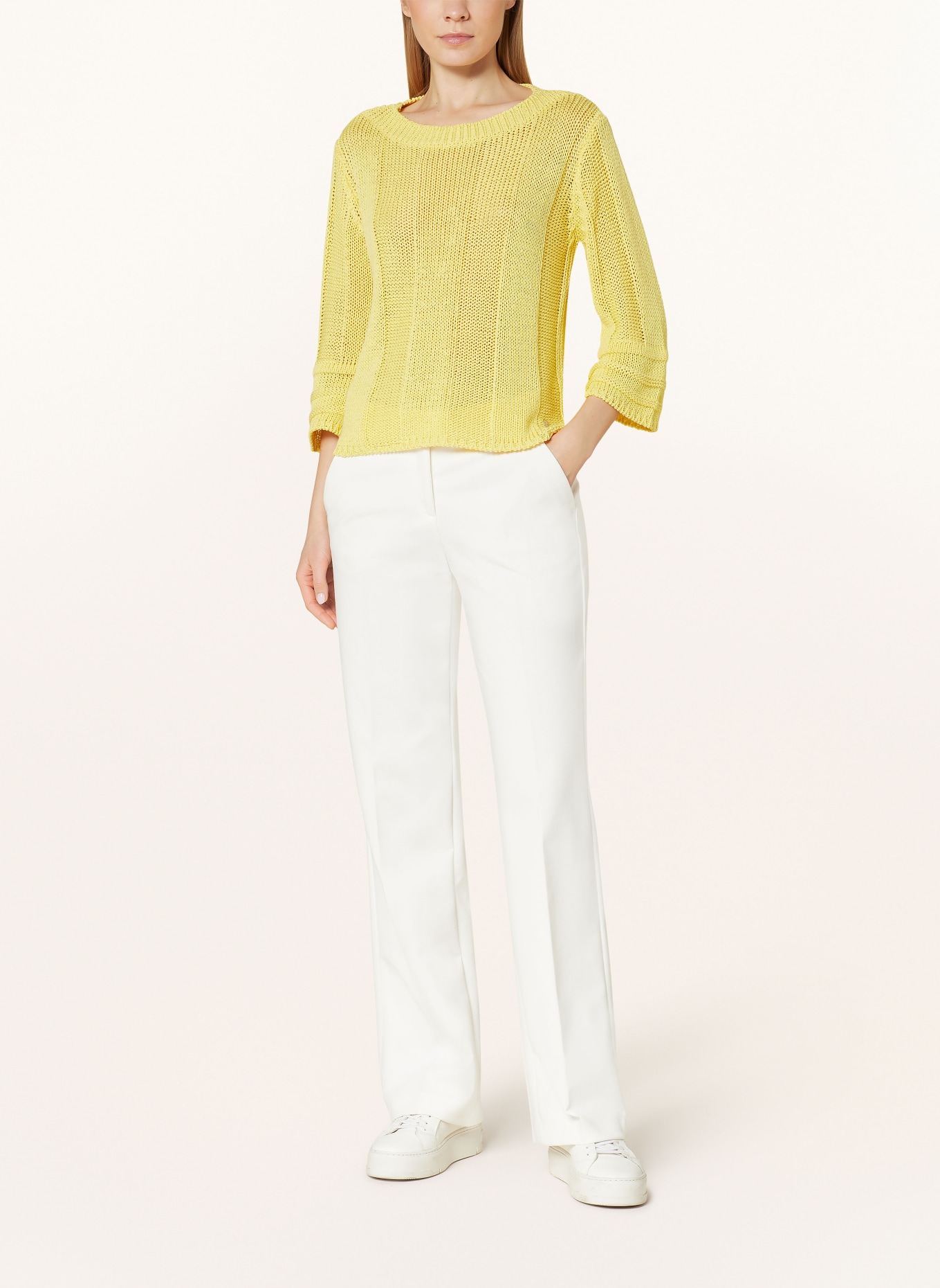 monari Sweater with 3/4 sleeves, Color: YELLOW (Image 2)