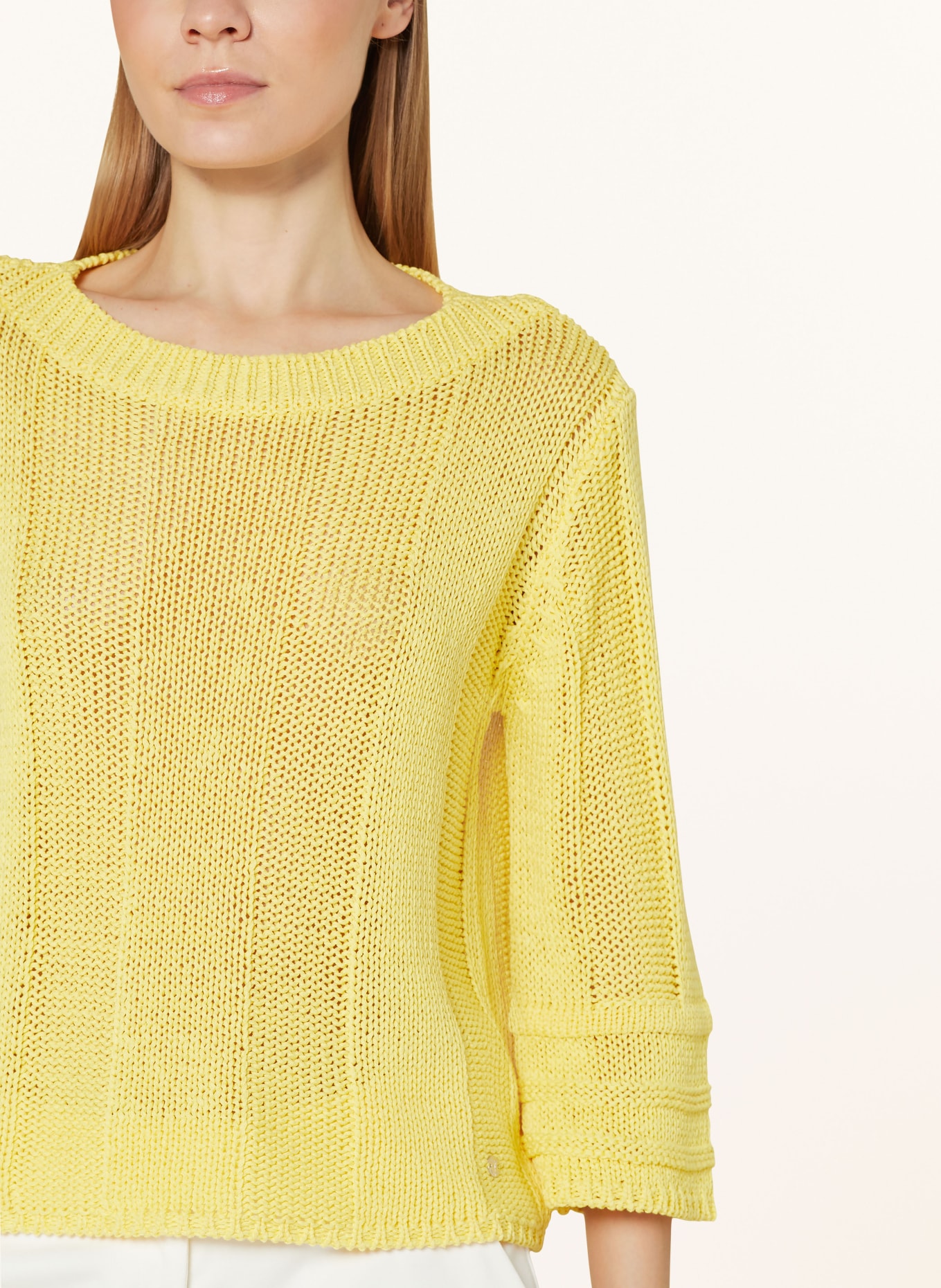 monari Sweater with 3/4 sleeves, Color: YELLOW (Image 4)