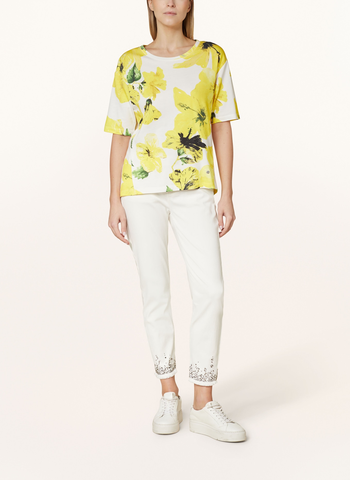 monari T-shirt, Color: WHITE/ YELLOW (Image 2)