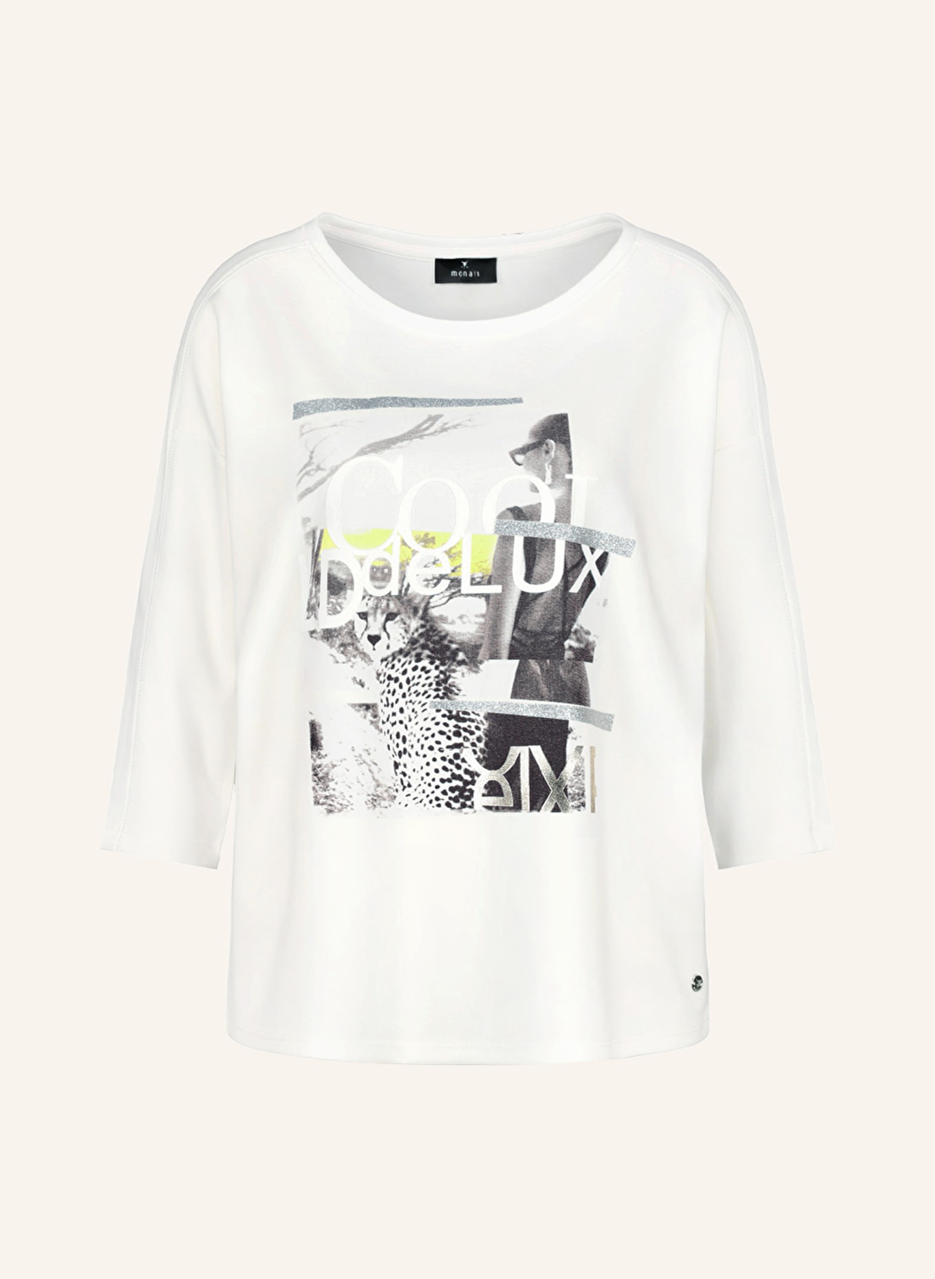 monari Sweatshirt with 3/4 sleeves, Color: WHITE (Image 1)