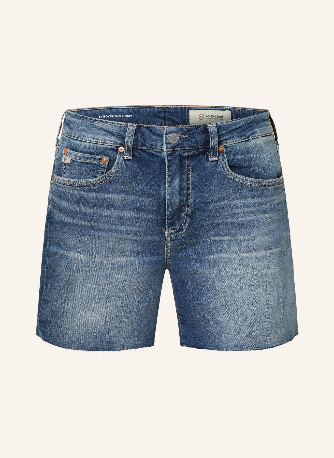 AG Jeans Denim shorts EX BOYFRIEND, Color: 19YCRE MID BLUE (Image 1)