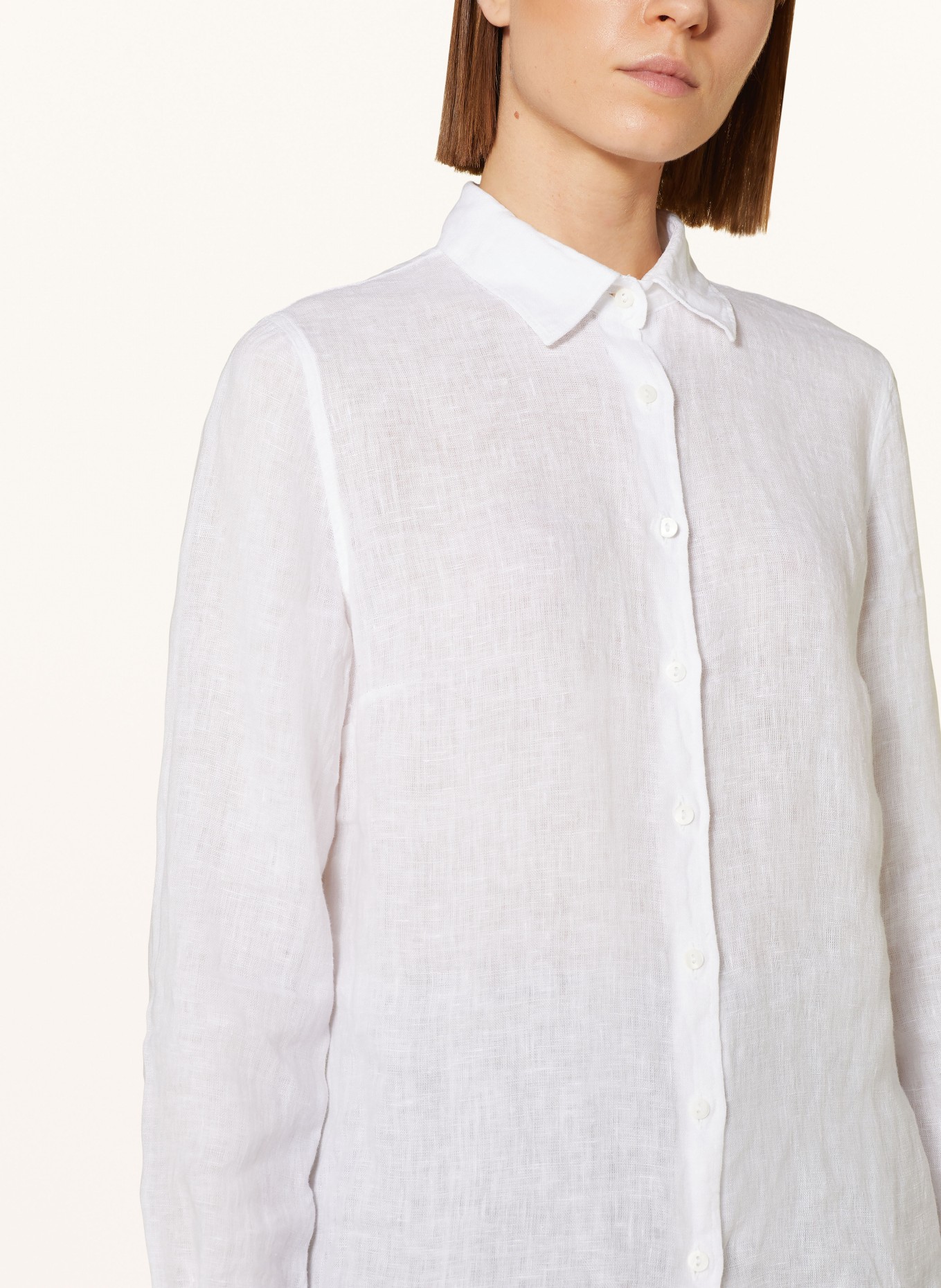Sophie Shirt blouse MAGETTA in linen, Color: WHITE (Image 4)