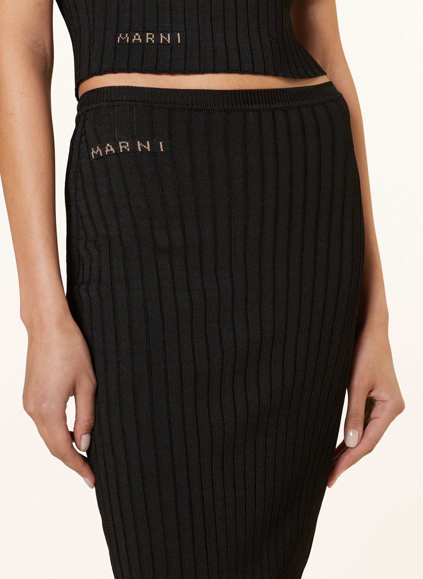 MARNI Knit skirt, Color: BLACK (Image 4)