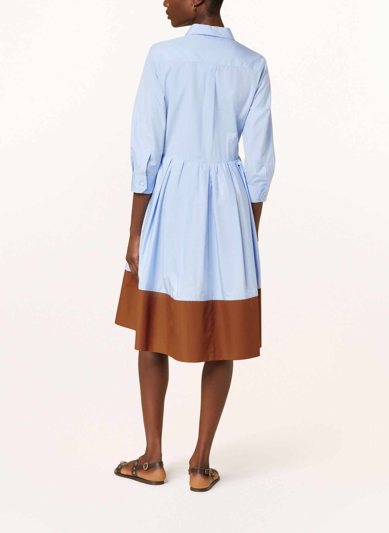 sara roka Shirt dress ELENAT, Color: LIGHT BLUE/ BROWN (Image 3)