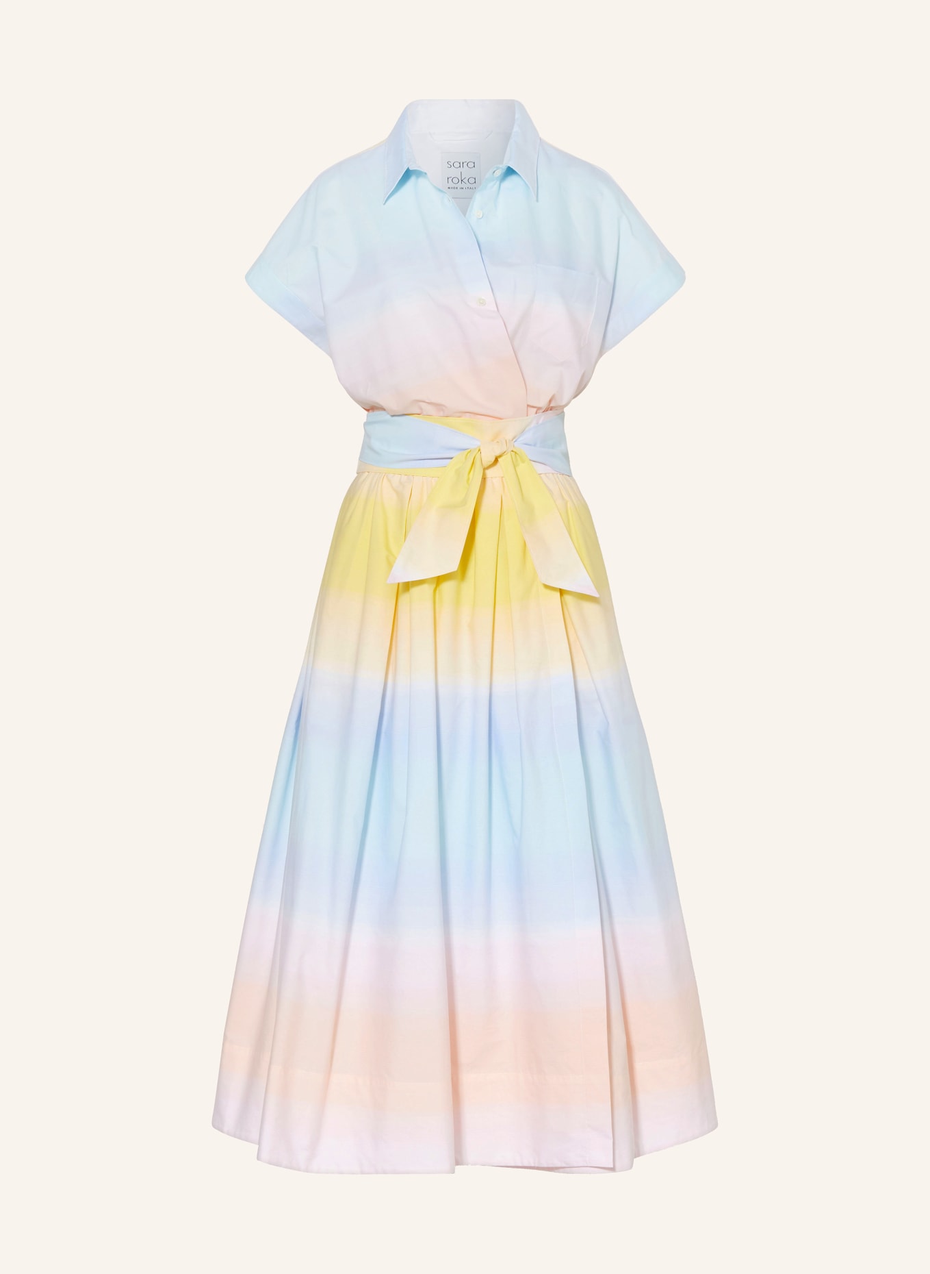 sara roka Shirt dress ETRELLE, Color: LIGHT BLUE/ PINK/ YELLOW (Image 1)