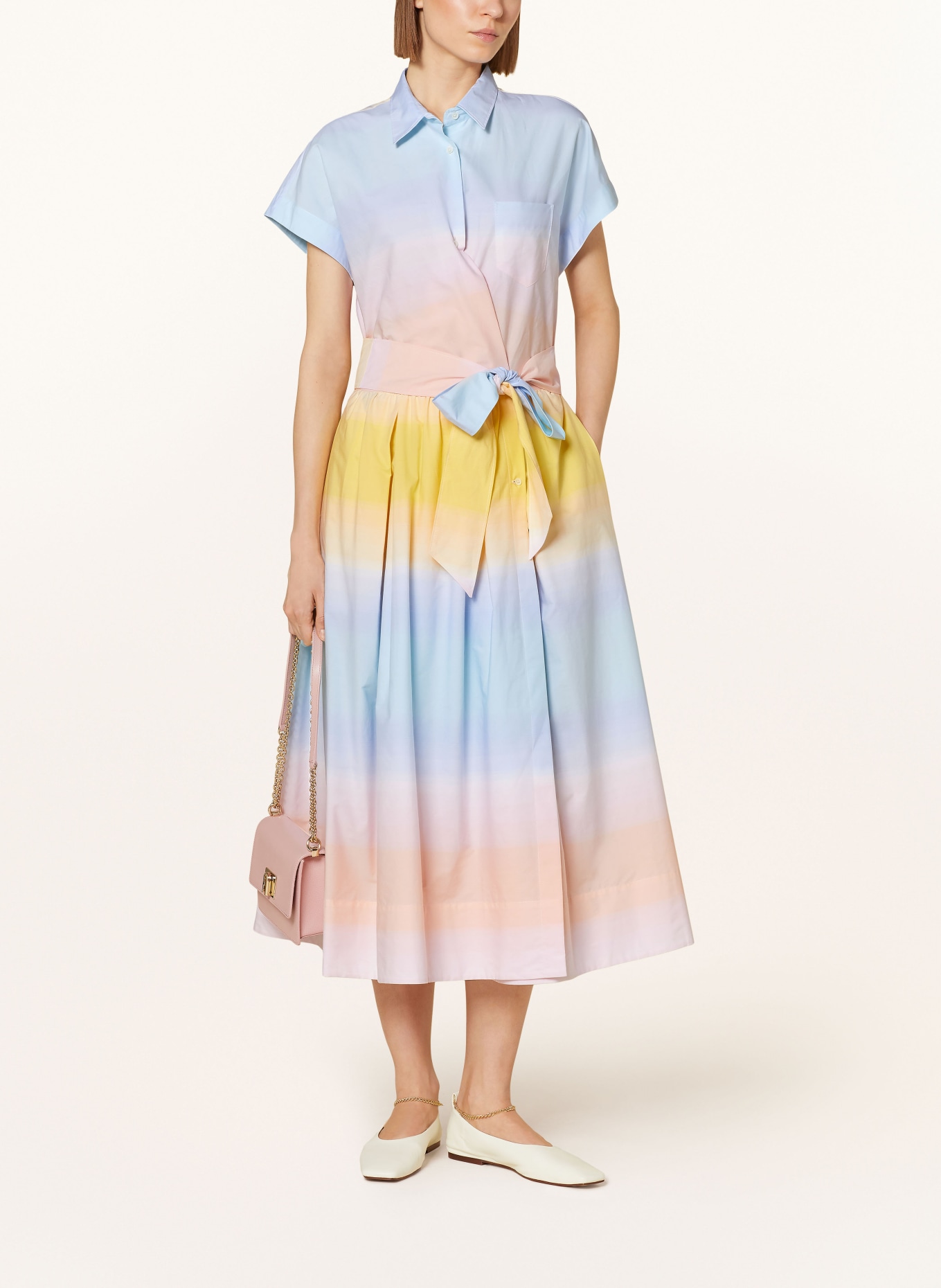 sara roka Shirt dress ETRELLE, Color: LIGHT BLUE/ PINK/ YELLOW (Image 2)