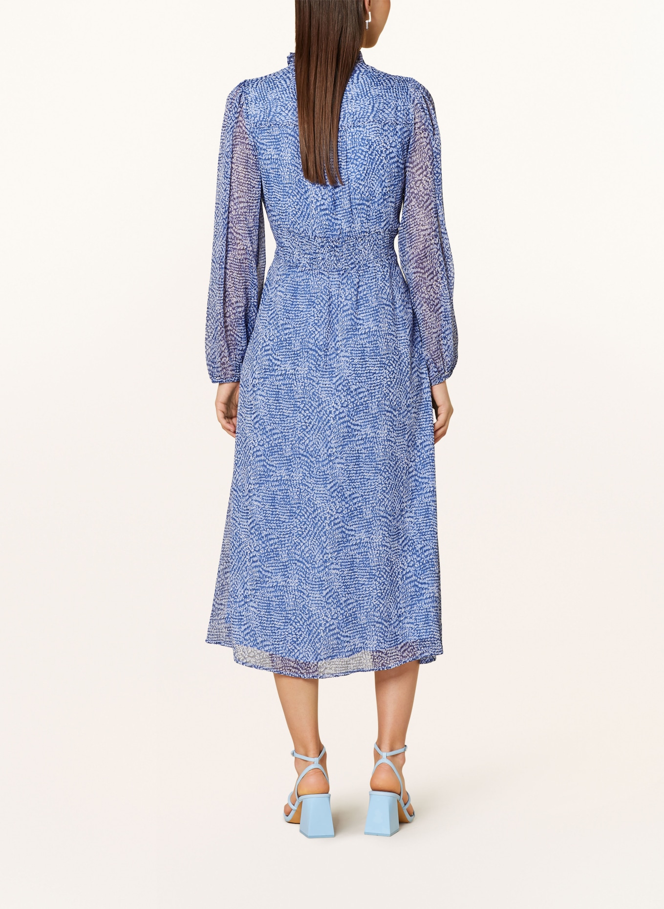 NEO NOIR Dress NIMES with ruffles, Color: BLUE/ LIGHT BLUE/ WHITE (Image 3)