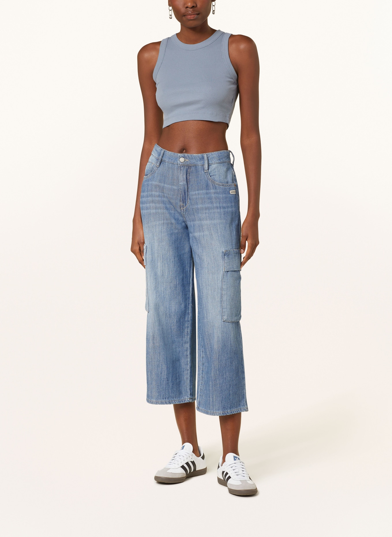 GANG Jeans-Culotte 94CAROL CARGO, Farbe: 7399 midblue washed (Bild 2)