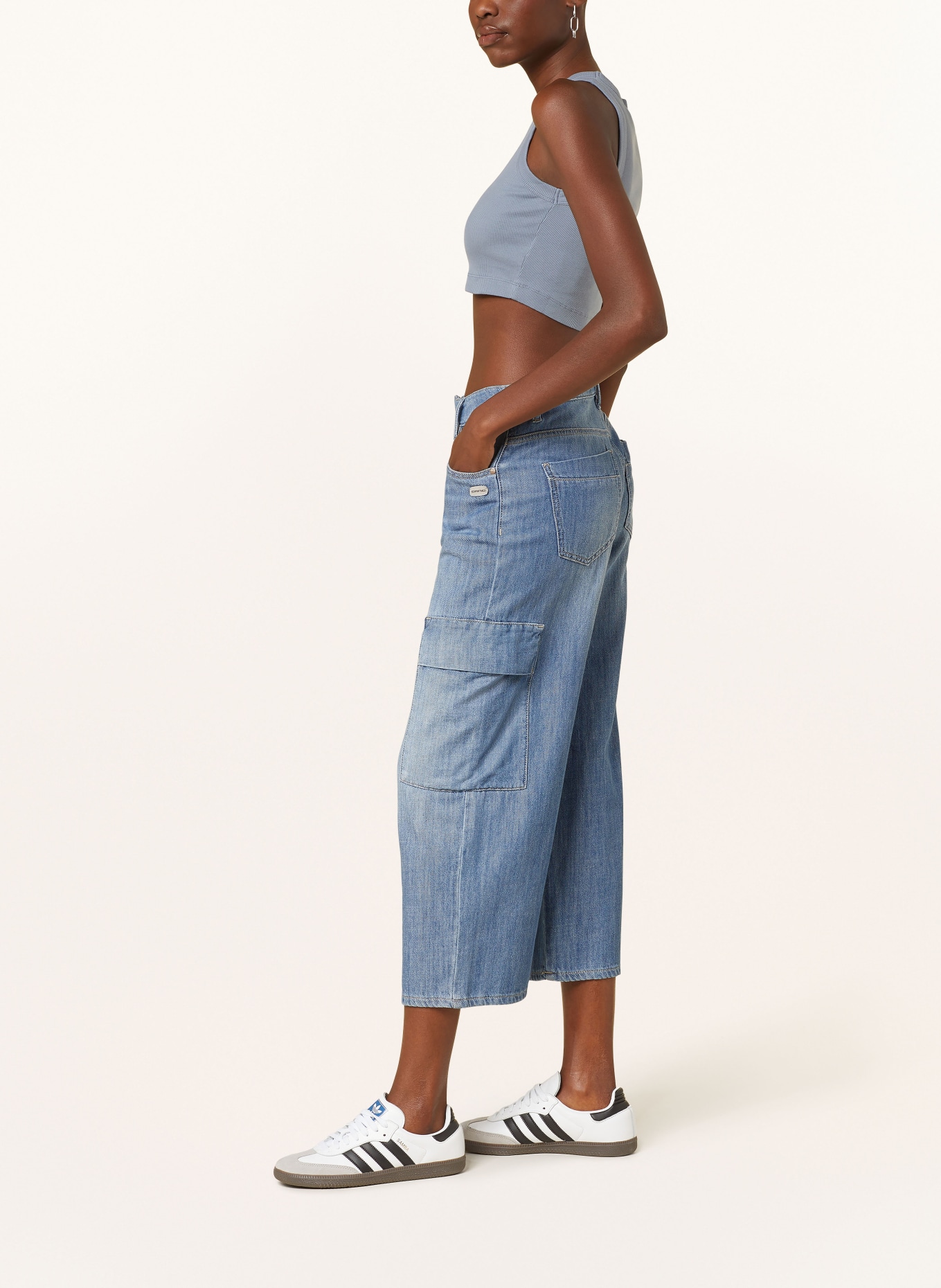 GANG Jeans-Culotte 94CAROL CARGO, Farbe: 7399 midblue washed (Bild 4)