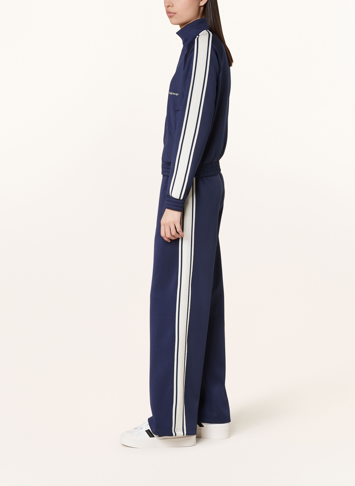 TheJoggConcept Track pants JCSIMA with tuxedo stripes, Color: DARK BLUE/ WHITE (Image 4)