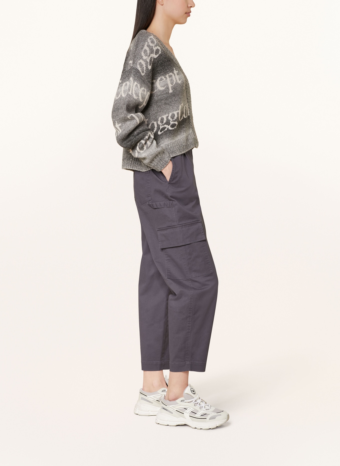 TheJoggConcept Bojówki JCDAFINE: CZIEMNOSZARY