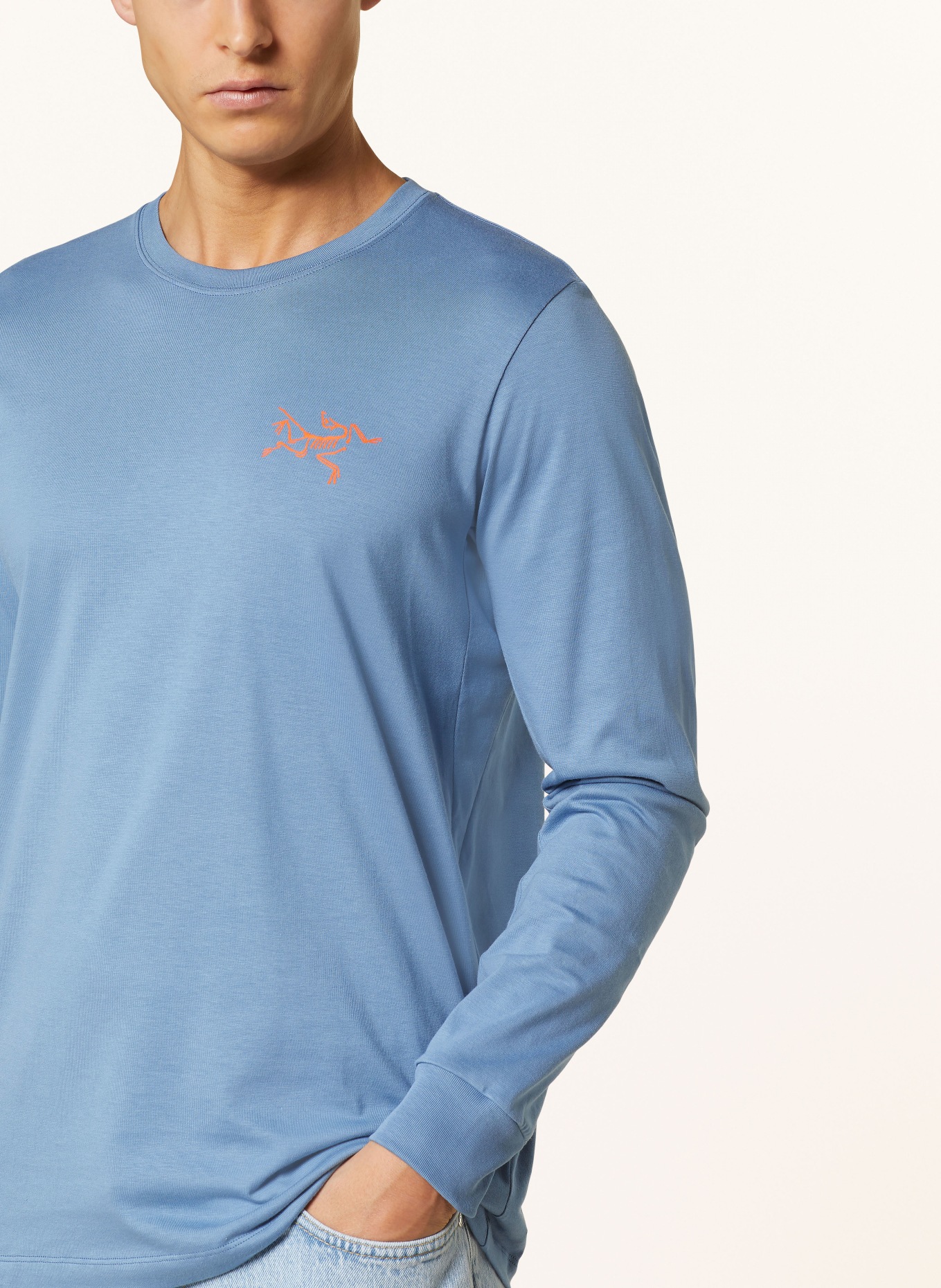 ARC'TERYX Long sleeve shirt, Color: BLUE GRAY/ DARK BLUE/ ORANGE (Image 4)