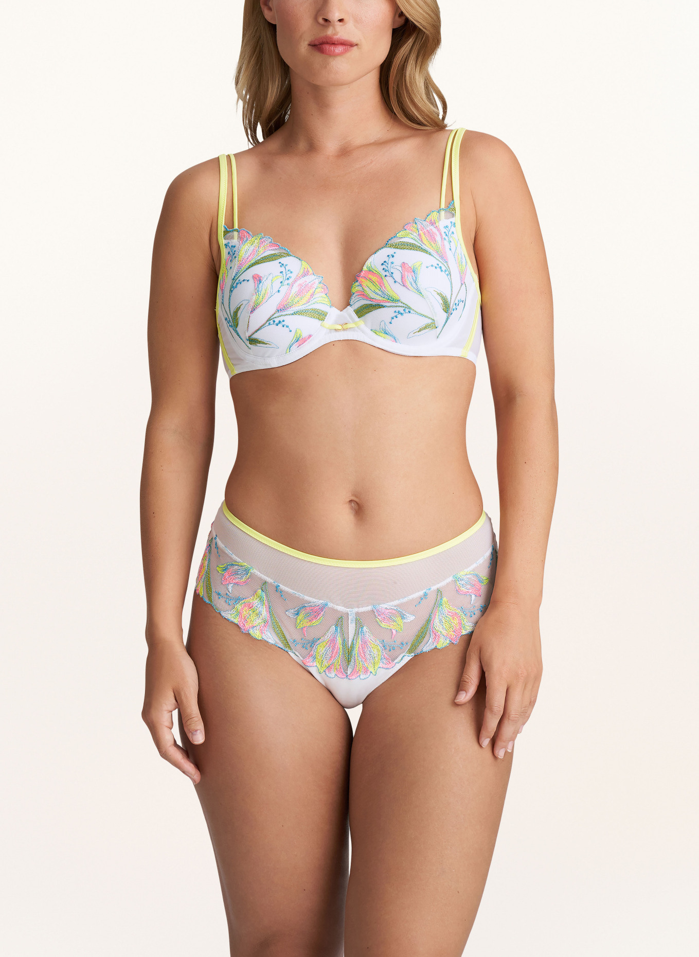 MARIE JO Molded cup bra YOLY, Color: WHITE/ LIGHT YELLOW/ TURQUOISE (Image 2)
